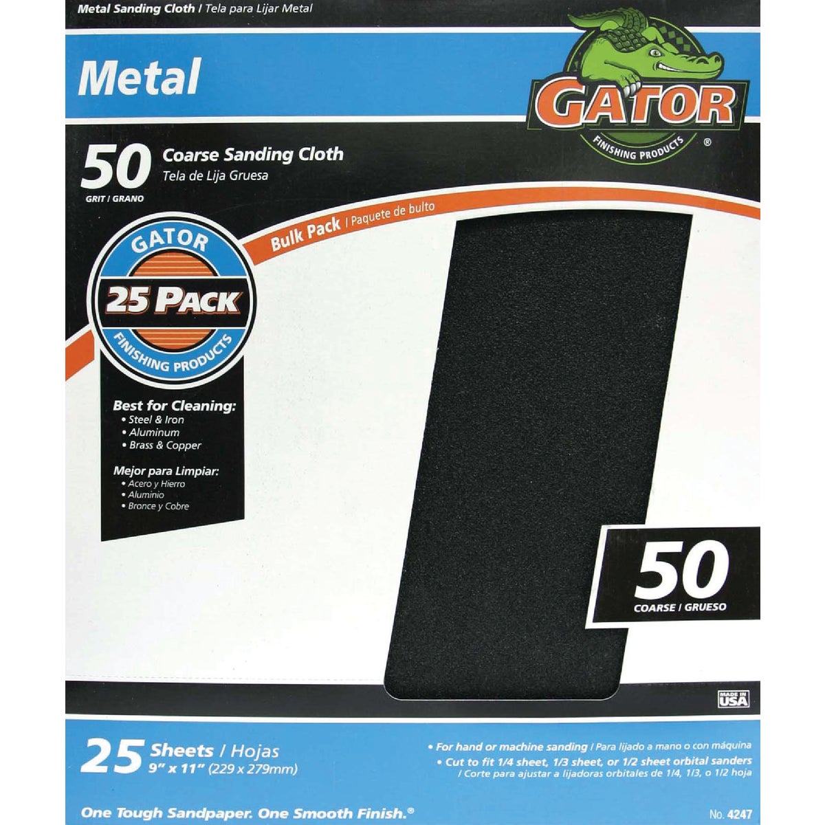 Gator Blade 9 In. W x 11 In. L 50 Grit Emery Cloth (25-pack)