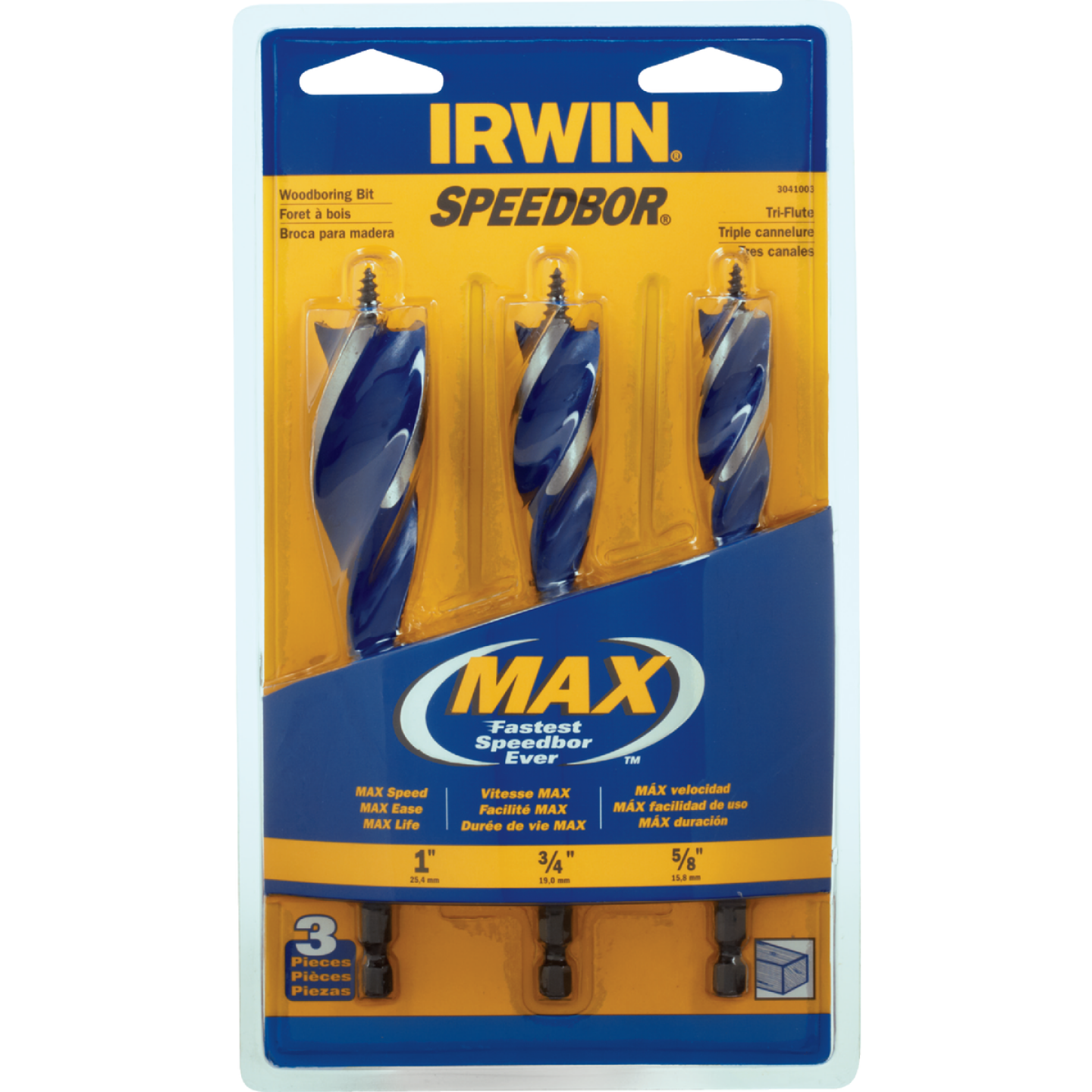 Irwin Speedbor MAX 3-Piece Auger Bit Set Image 2