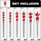 Milwaukee SPEED FEED 6-Piece Auger Bit Set Image 2