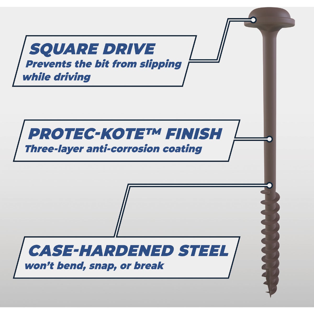Kreg Protec-Kote #12 x 4 In. Square Coarse Thread Maxi-Loc Head Steel Pocket-Hole Screw (75 Ct.) Image 4
