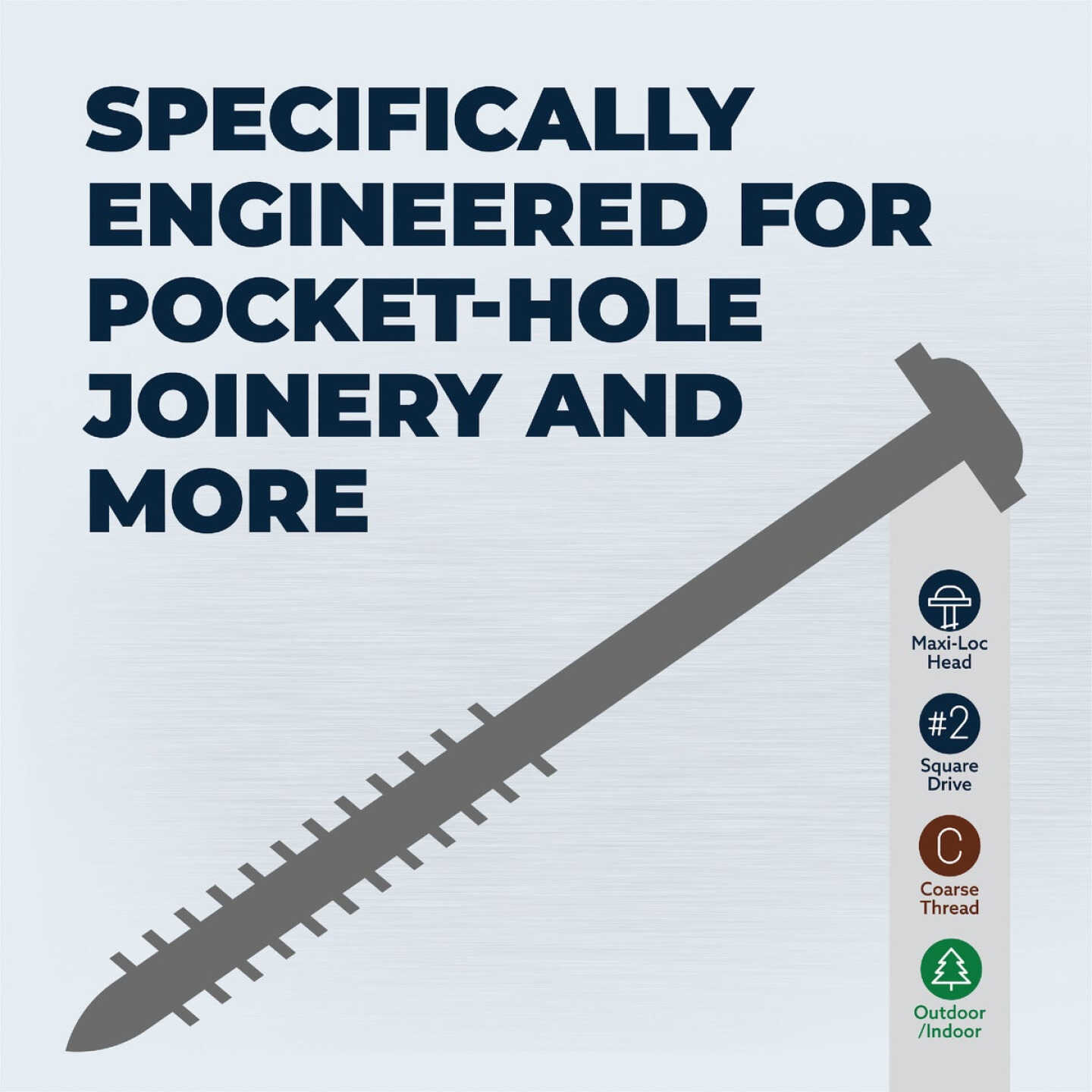 Kreg Protec-Kote #12 x 4 In. Square Coarse Thread Maxi-Loc Head Steel Pocket-Hole Screw (75 Ct.) Image 2