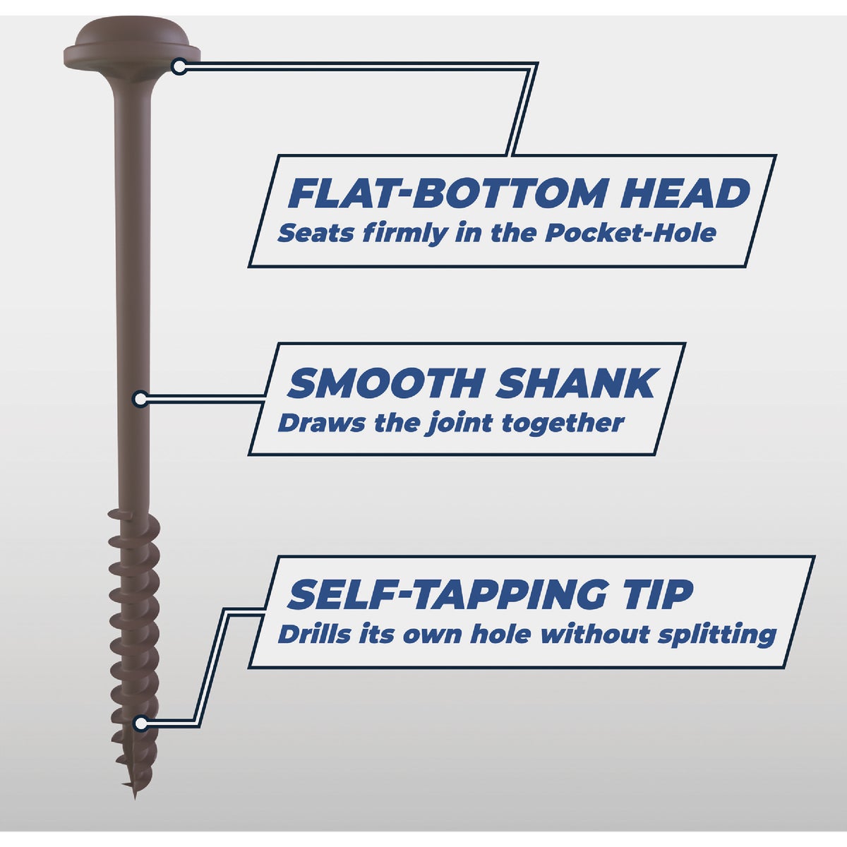 Kreg Protec-Kote #12 x 4 In. Square Coarse Thread Maxi-Loc Head Steel Pocket-Hole Screw (75 Ct.) Image 3