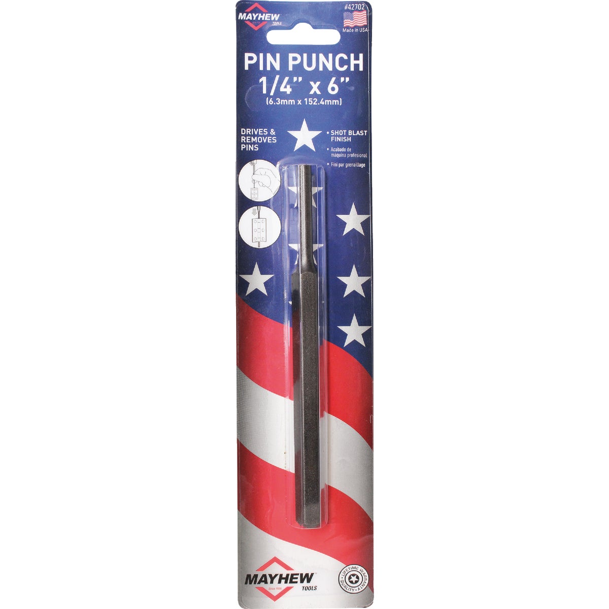 Mayhew Tools 1/4 In. x 6 In. Pin Punch Image 2