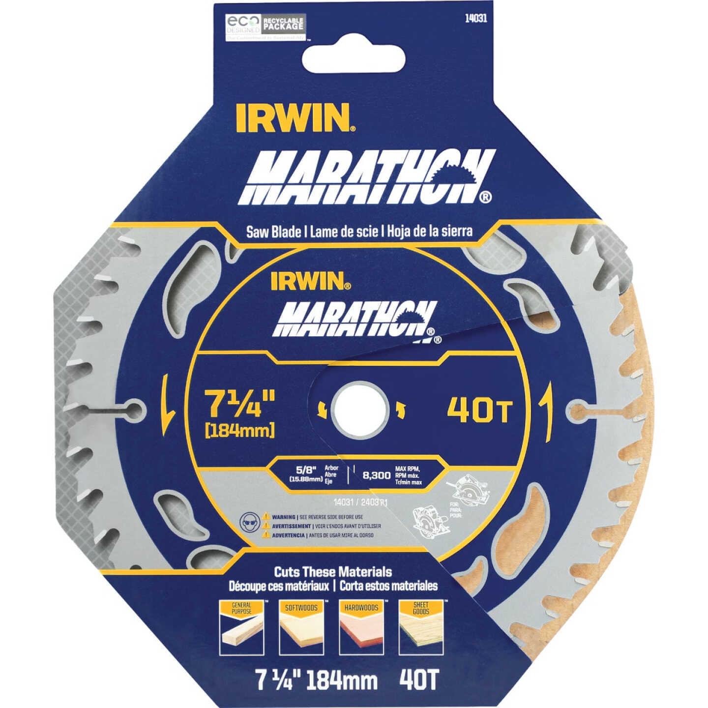Irwin Marathon 7-1/4 In. 40-Tooth Trim/Finish Circular Saw Blade Image 7