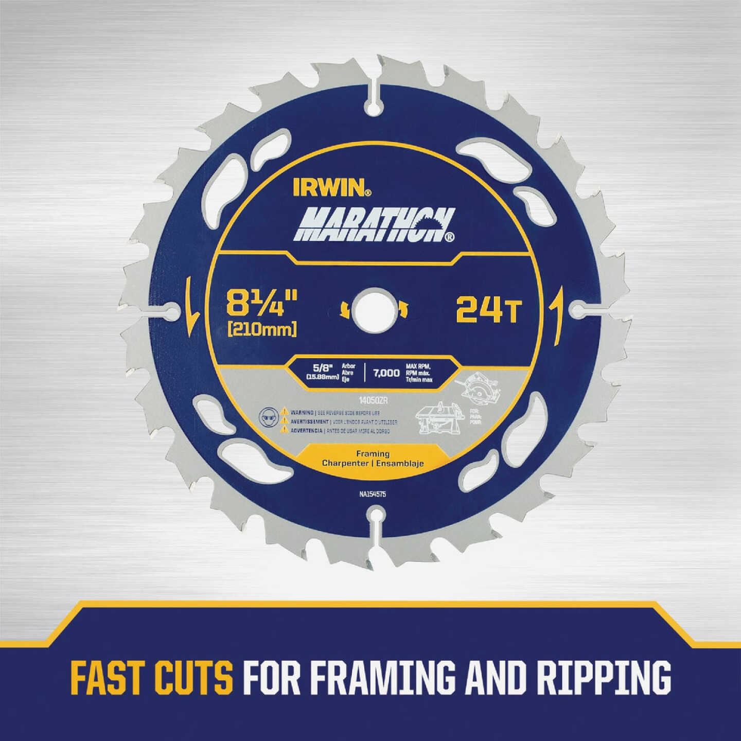 Irwin Marathon 8-1/4 In. 24-Tooth General Purpose Circular Saw Blade Image 3