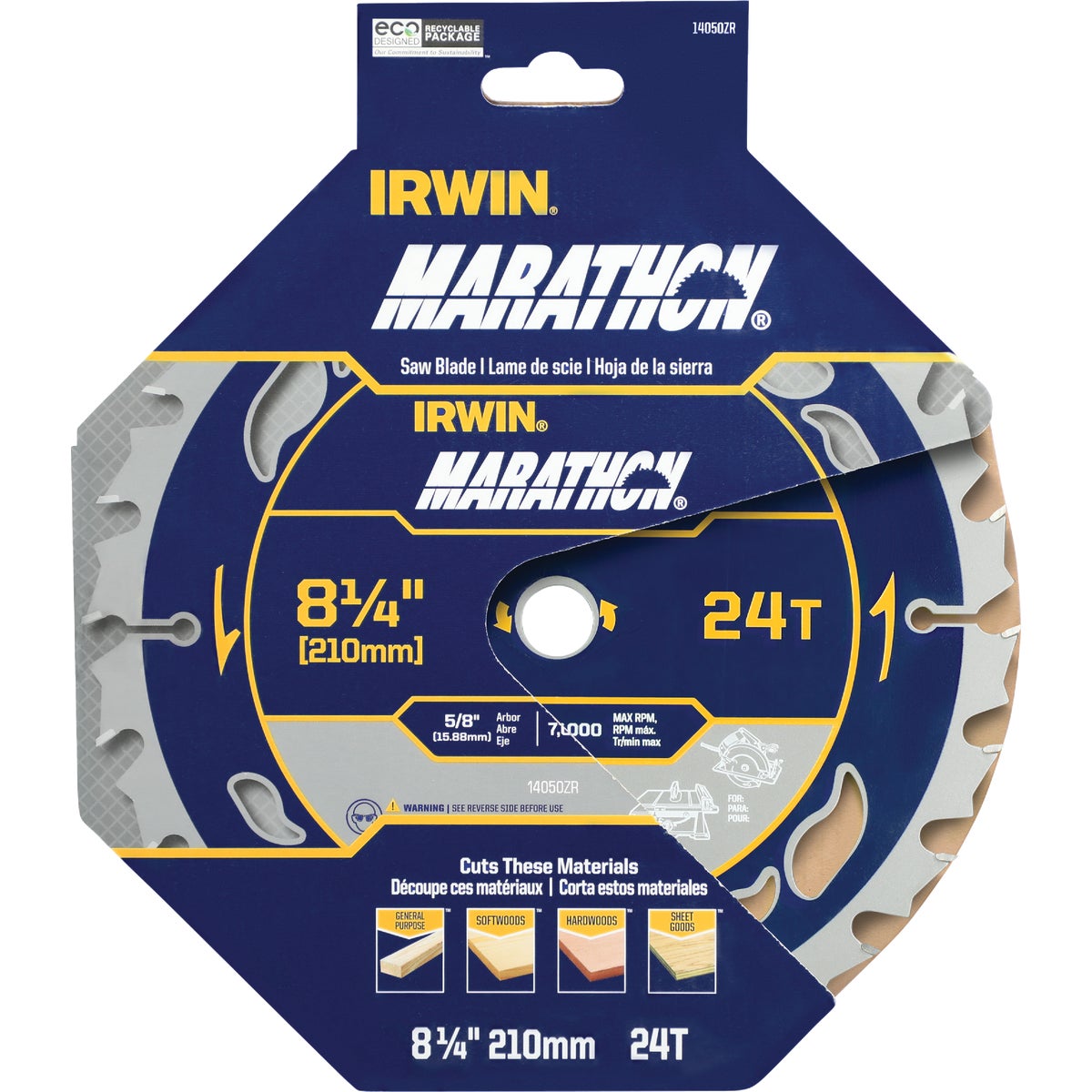 Irwin Marathon 8-1/4 In. 24-Tooth General Purpose Circular Saw Blade Image 8