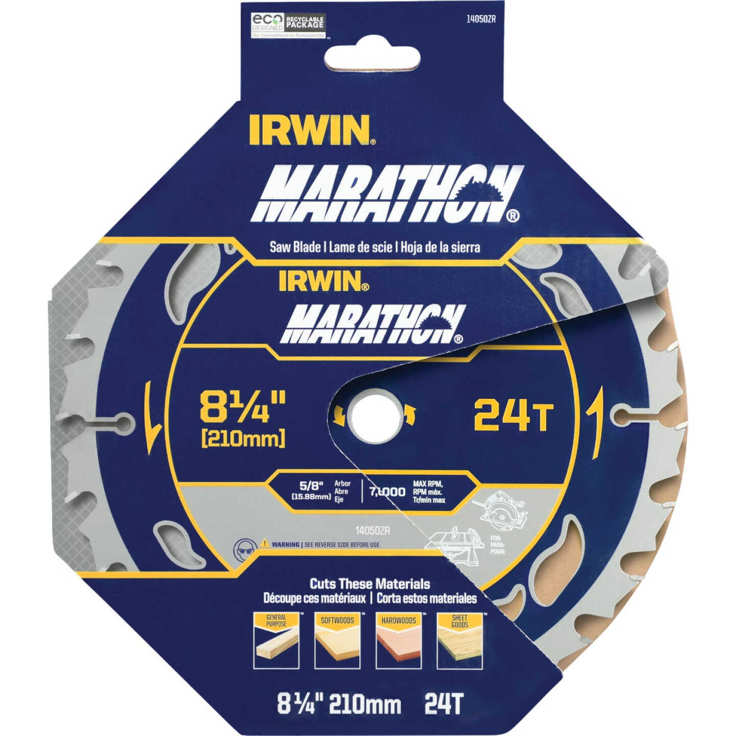 Irwin Marathon 8-1/4 In. 24-Tooth General Purpose Circular Saw Blade Image 8