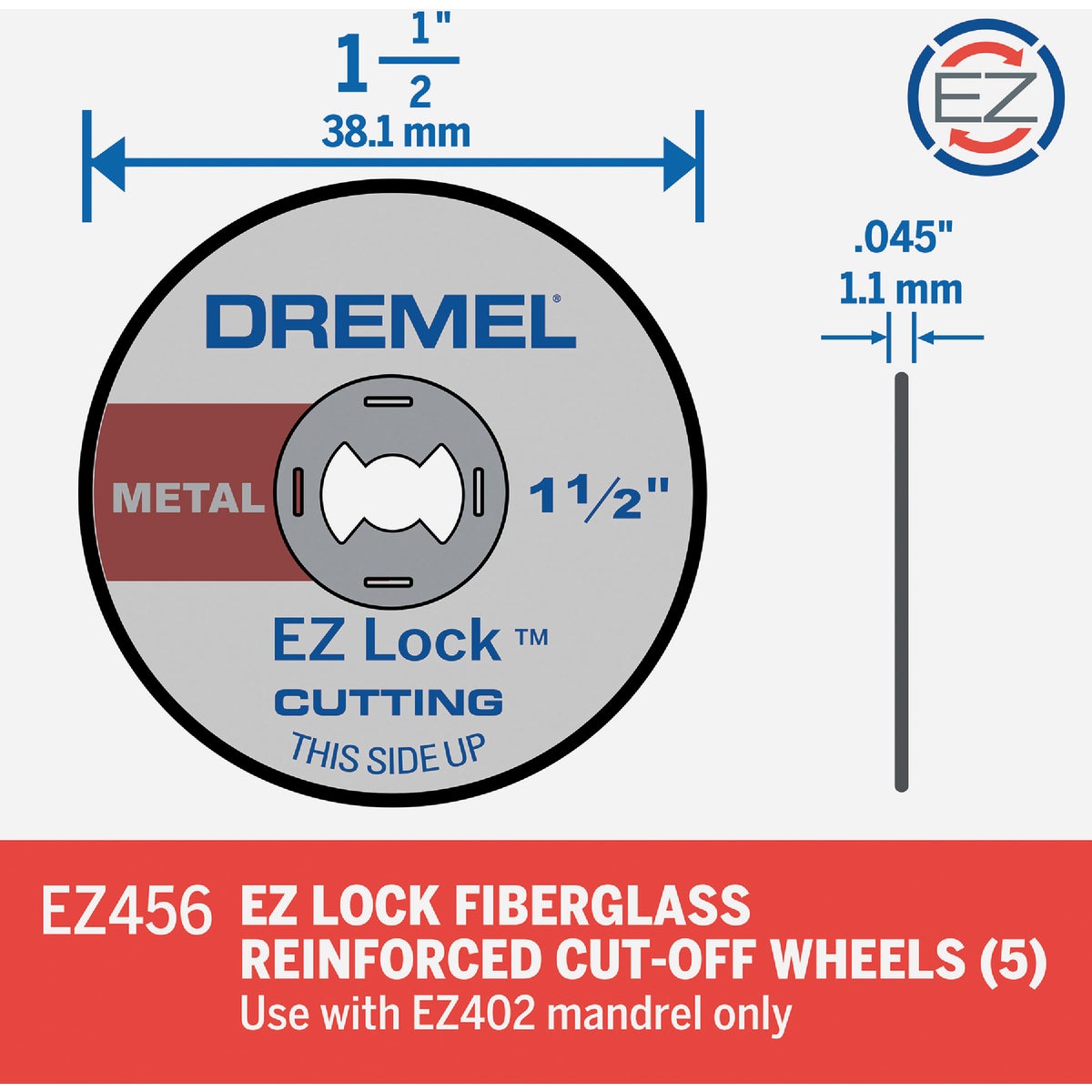 Dremel 1-1/2 In. EZ Lock Metal Cut-Off Wheel, (5-Pack) Image 4