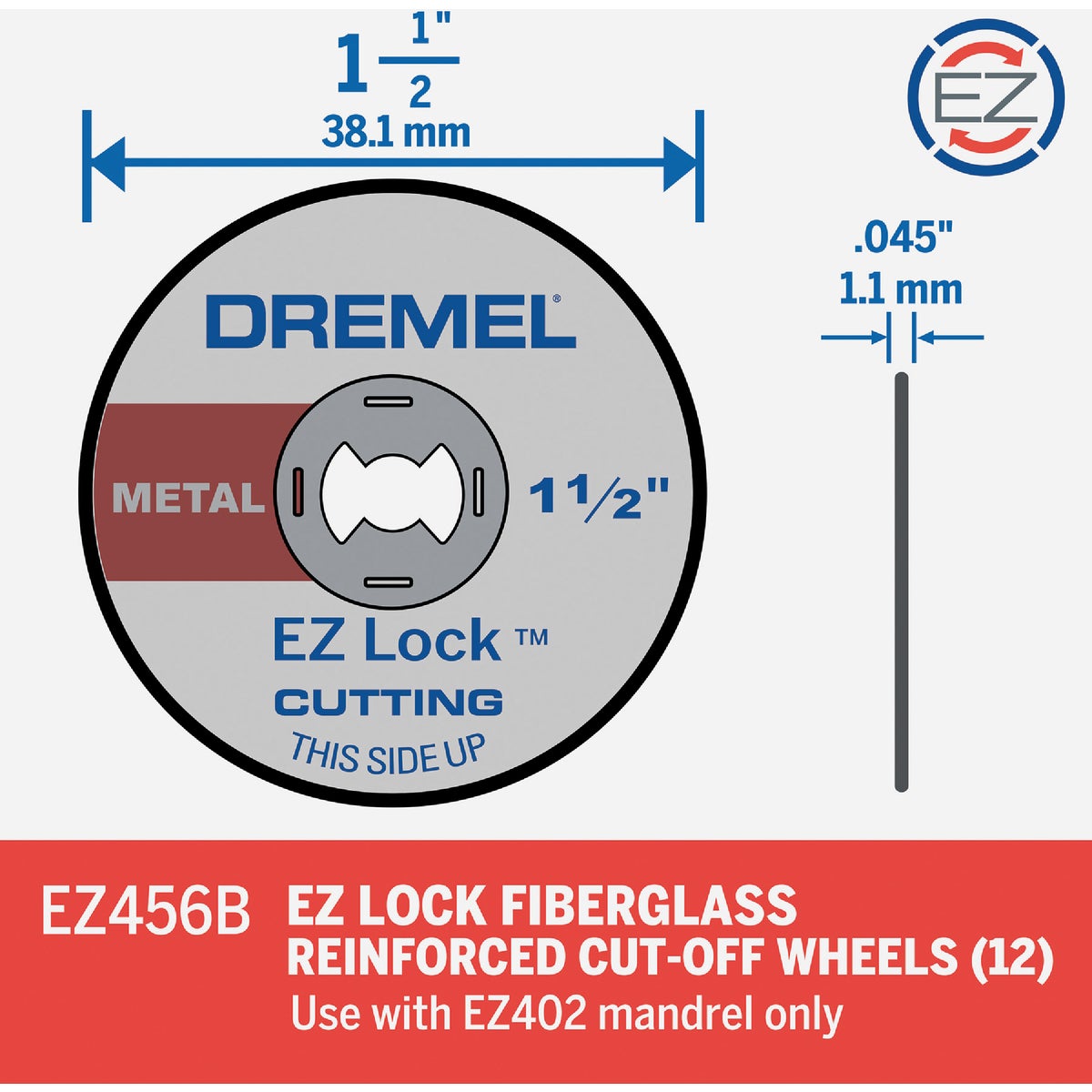 Dremel 1-1/2 In. EZ Lock Metal Cut-Off Wheel (12-Pack) Image 7