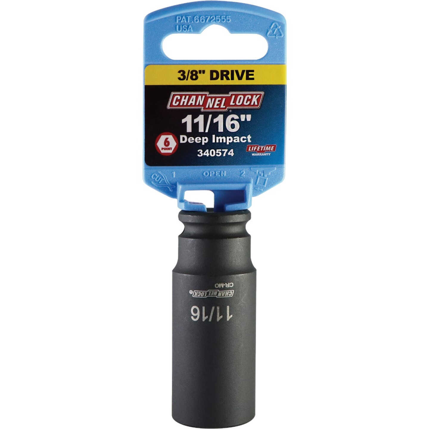 Channellock 3/8 In. Drive 11/16 In. 6-Point Deep Standard Impact Socket Image 2