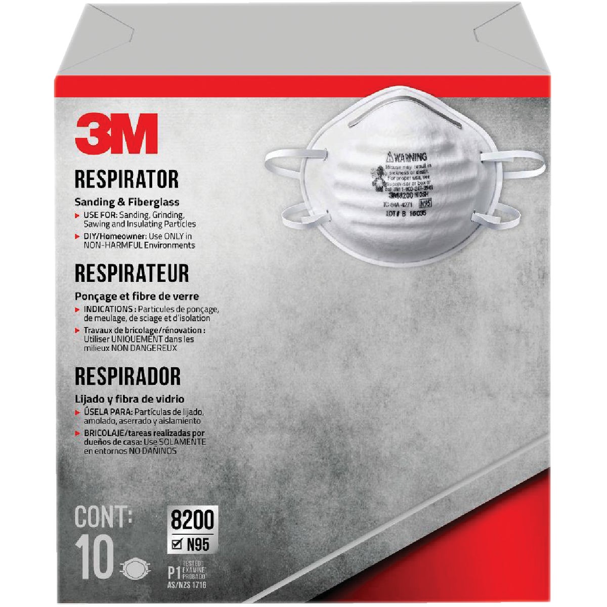 3M N95 Particulate Respirator for Sanding & Fiberglass Image 3