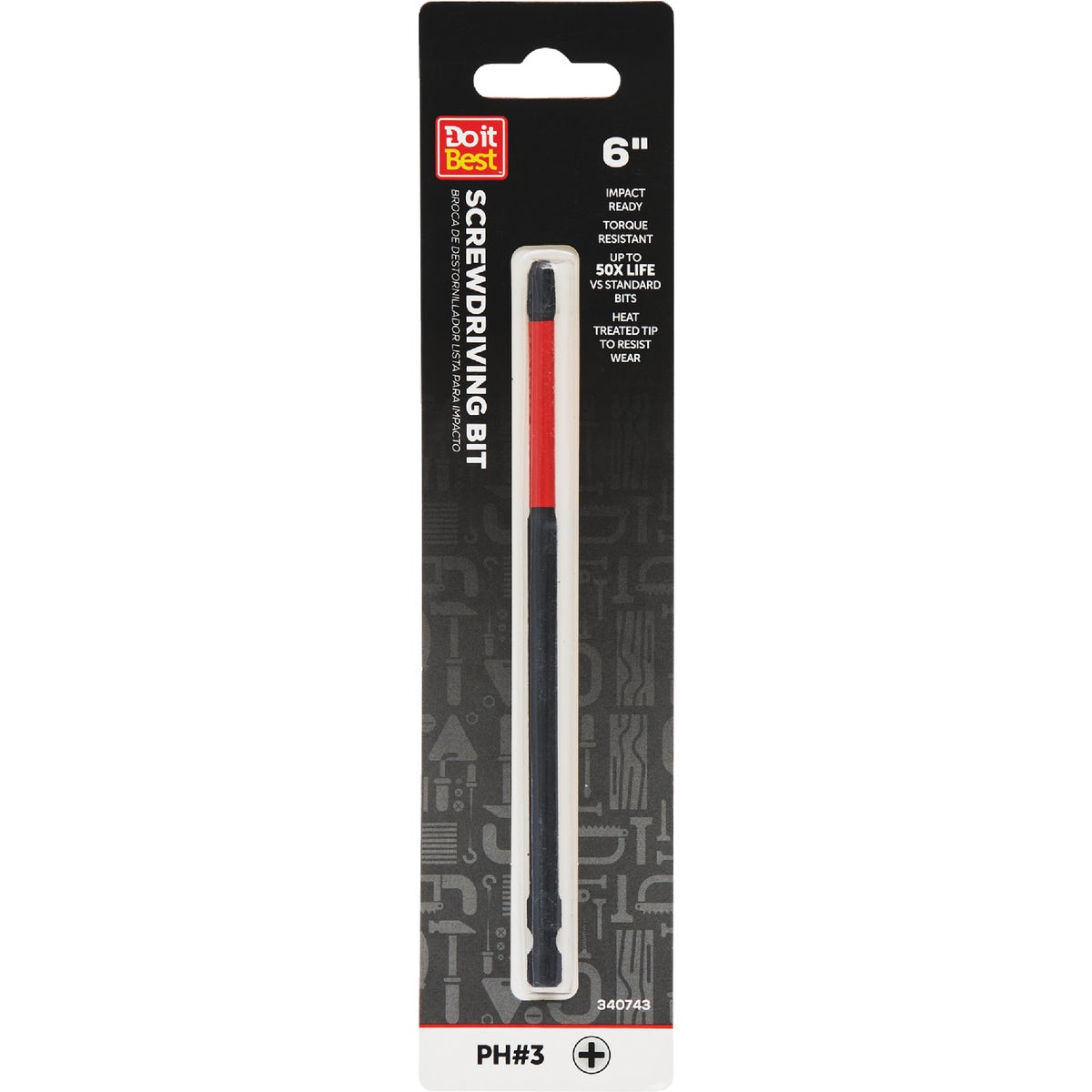 Do it Best 6 In. Phillips #3 Impact Ready Screwdriver Bit Image 1