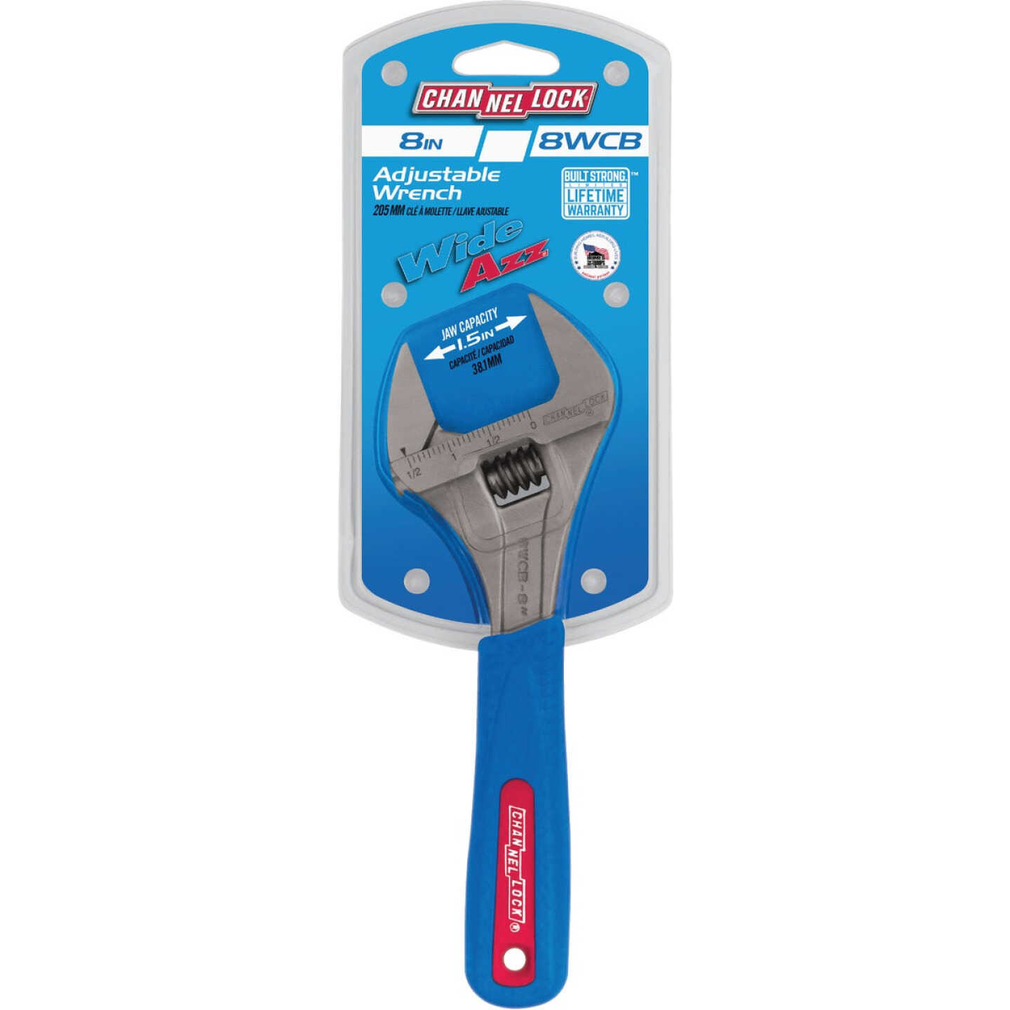 Channellock Code Blue 8 In. Wide Jaw Adjustable Wrench Image 5