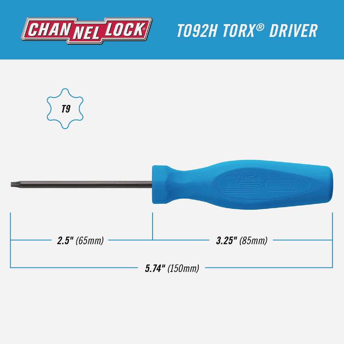 Channellock T9 x 2.5 In. Professional Torx Screwdriver Image 2