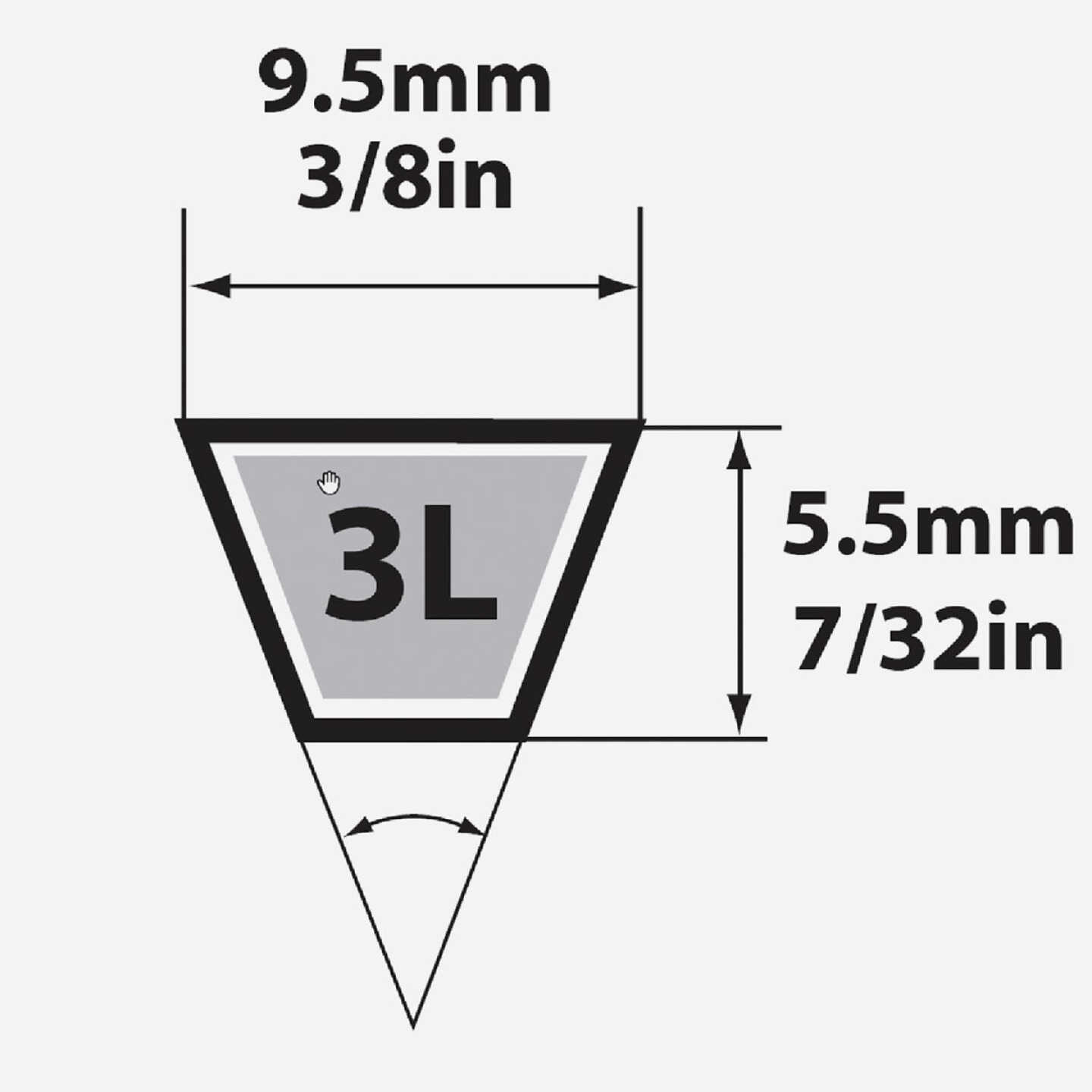 Mitsuboshi Fractional Horsepower 3L Type, 3/8 In. x 25 In. Image 2