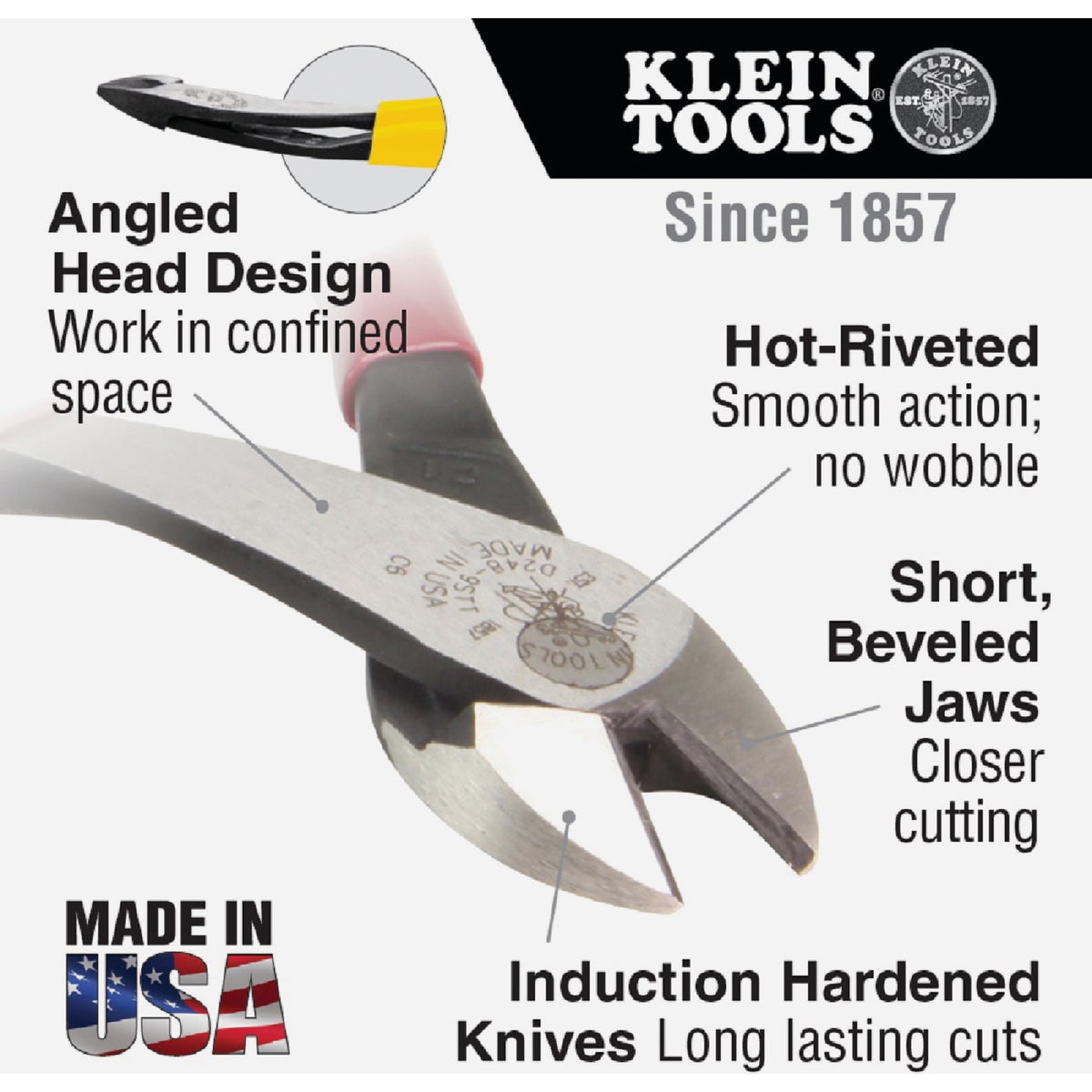 Klein Journeyman High-Leverage Diagonal Cutting Pliers Image 3
