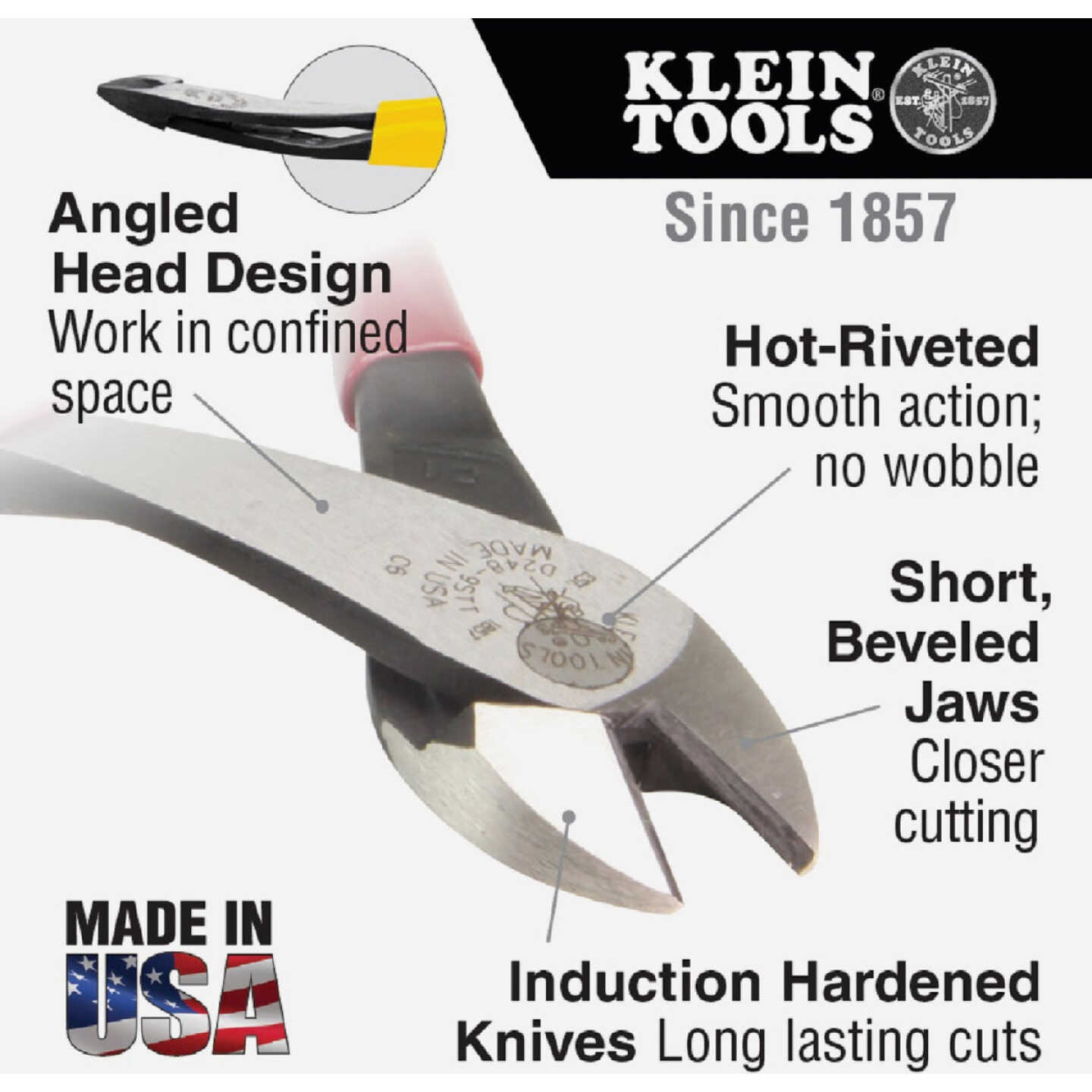 Klein Journeyman High-Leverage Diagonal Cutting Pliers Image 3