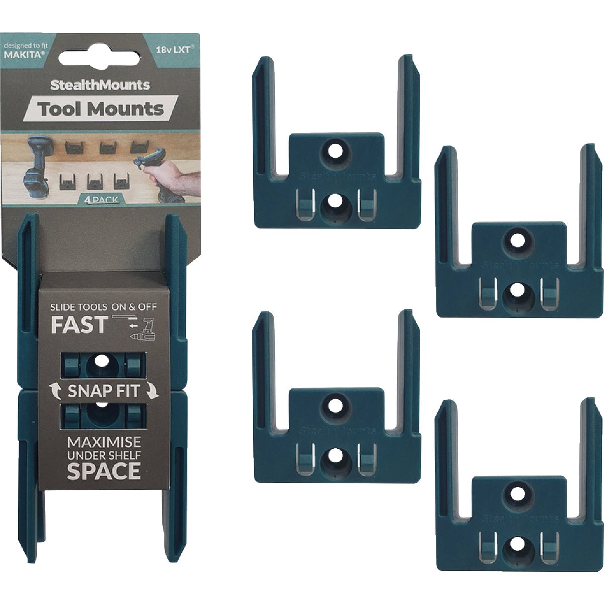 StealthMounts Tool Mounts for Makita 18V LXT (4-Pack)