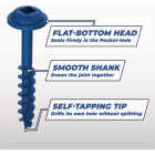 Kreg Blue-Kote #7 x 1-1/4 In. Square Coarse Thread Maxi-Loc Head Pocket-Hole Screw (100 Ct.) Image 3