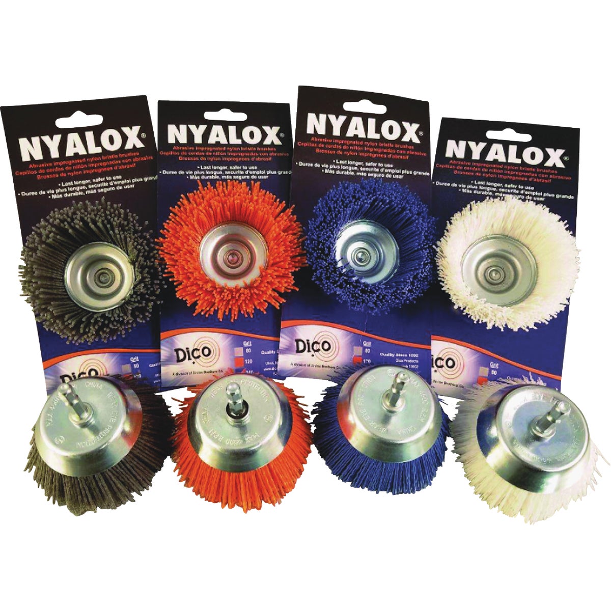 Dico Nyalox 3 In. No Grit White Angle Grinder Cup Brush Image 4