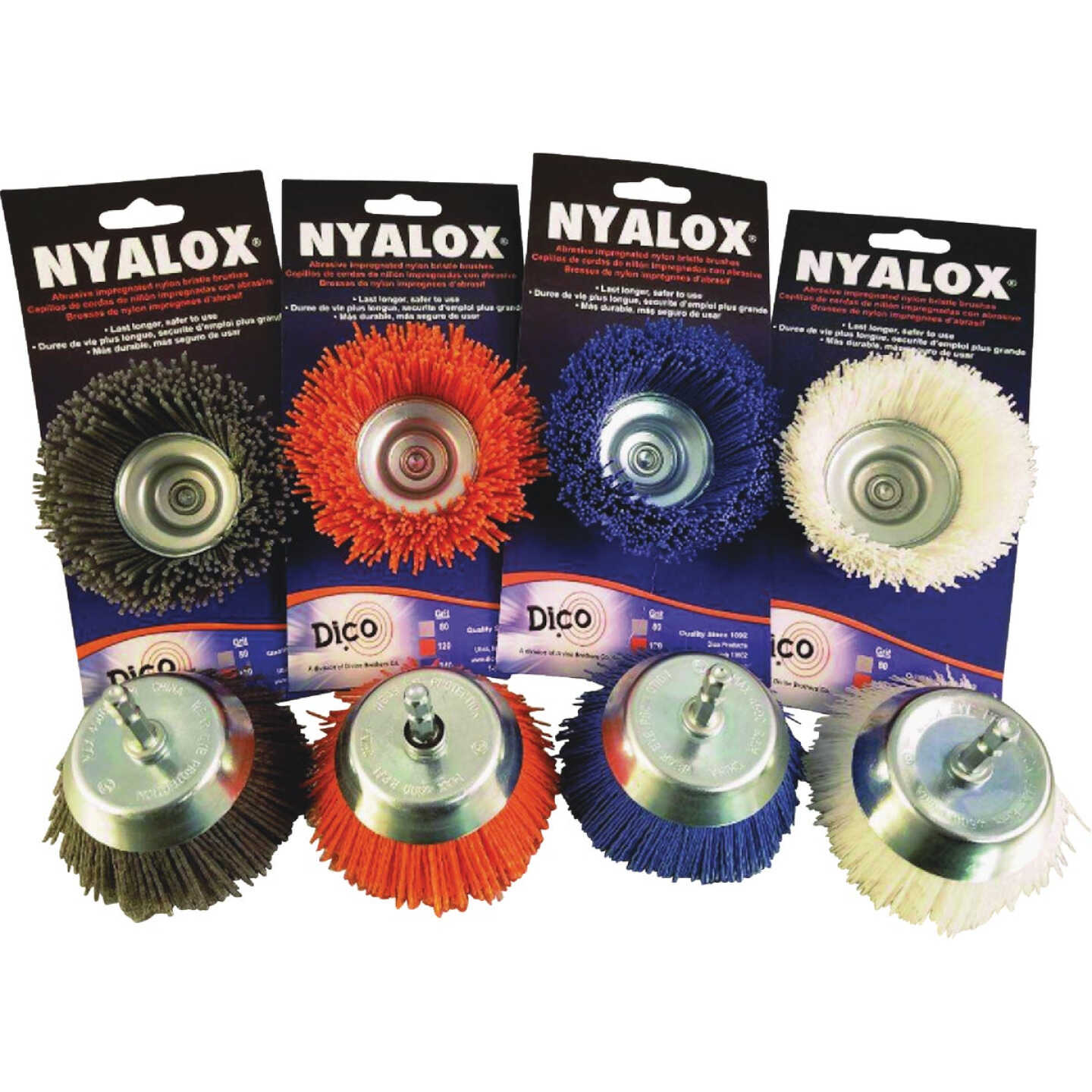 Dico Nyalox 3 In. No Grit White Angle Grinder Cup Brush Image 4