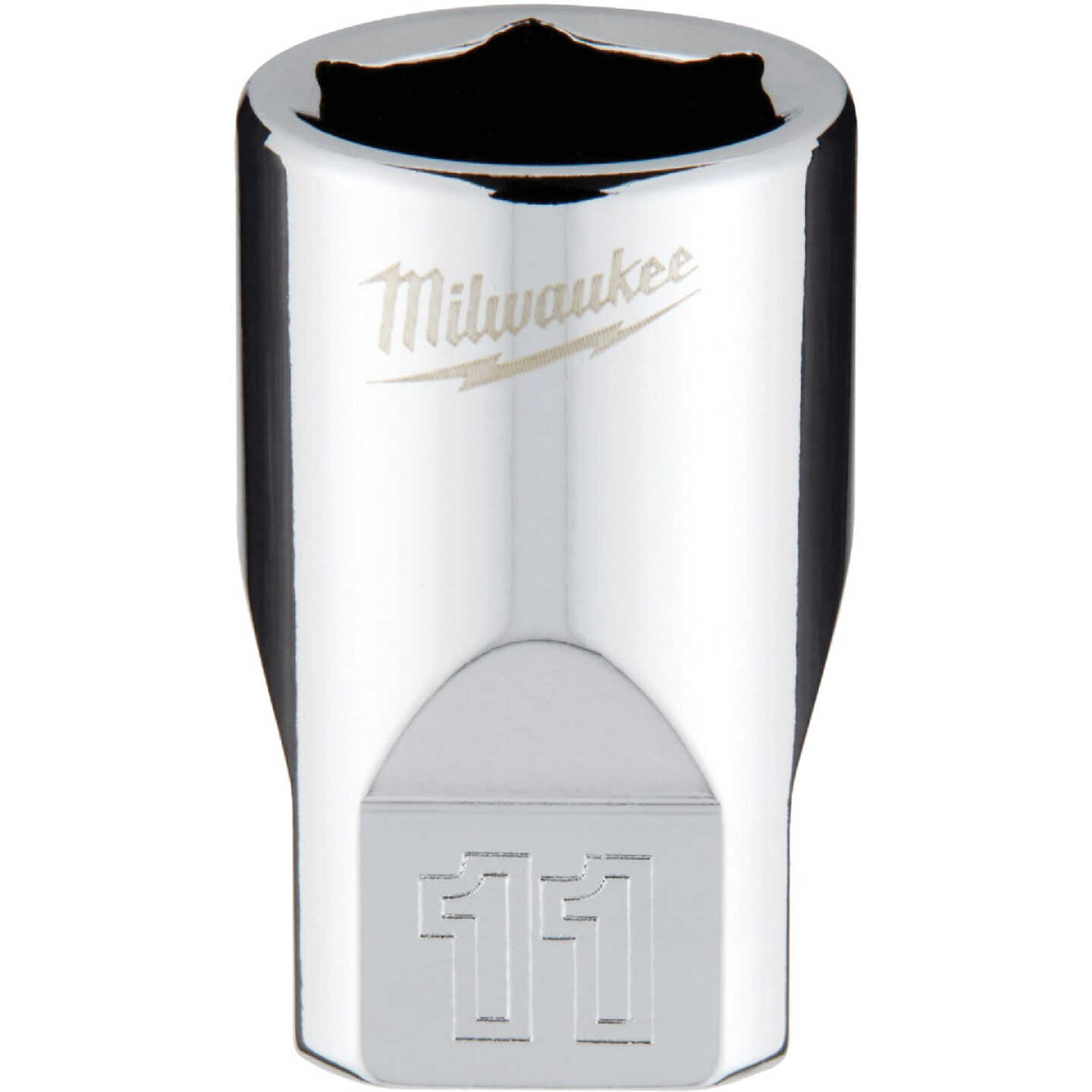 Milwaukee 1/4 In. Drive 11 mm 6-Point Shallow Metric Socket with FOUR FLAT Sides Image 1