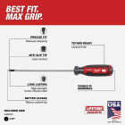 Milwaukee 3/16 In. x 6 In. Cushion Grip Cabinet Tip Slotted Screwdriver (USA) Image 3