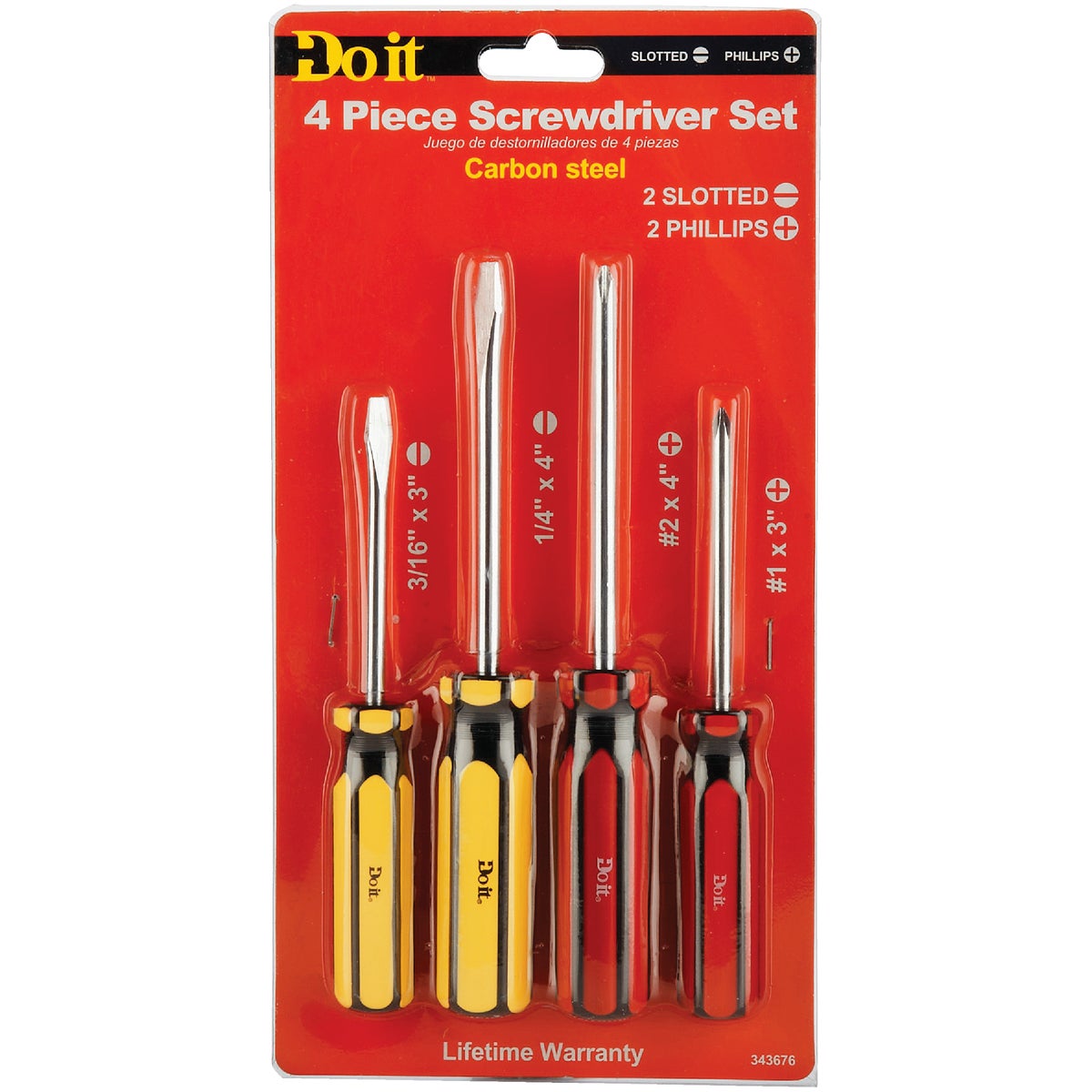 Do it Slotted & Phillips Screwdriver Set (4-Piece) Image 2