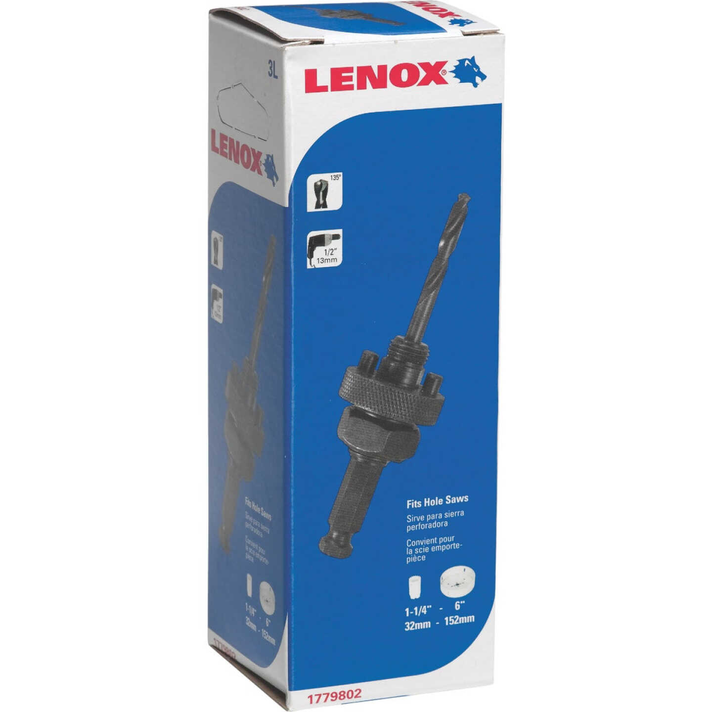 Lenox 1/2 In. Hex Shank Arbor Hole Saw Mandrel Fits 1-1/4 In. to 6 In. Hole Saws Image 2