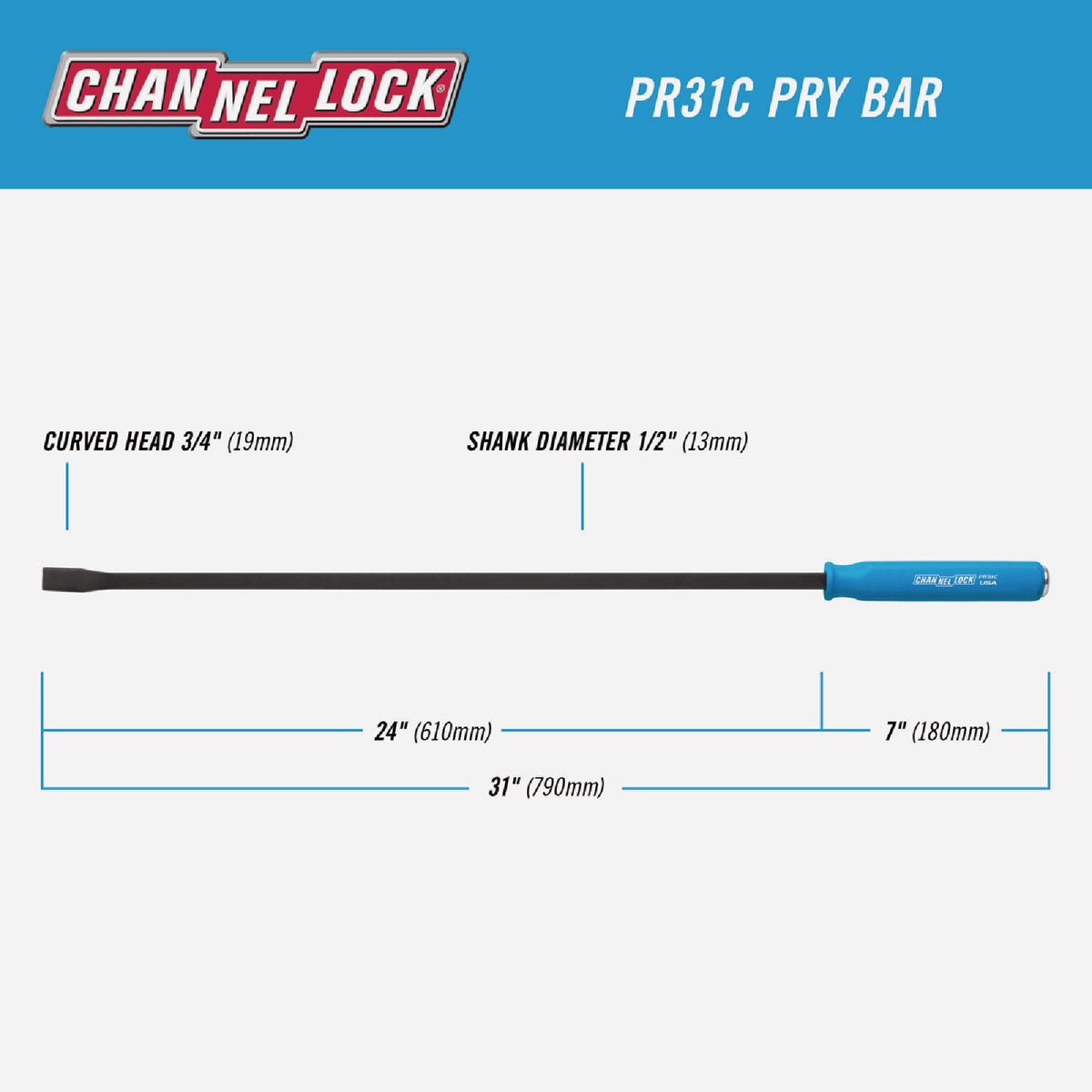 Channellock 31 In. Professional Pry Bar Image 2