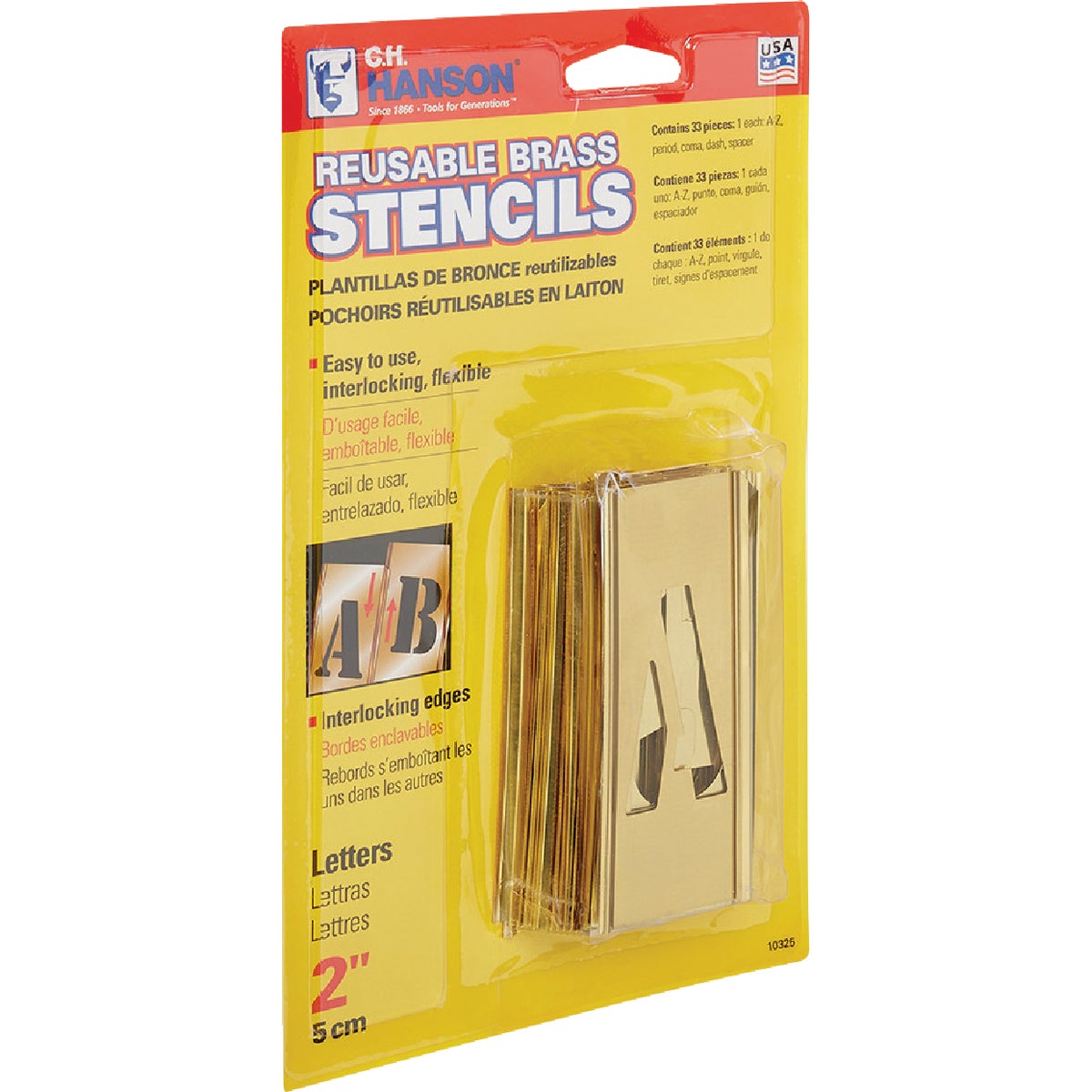 C.H. Hanson 2 In. Letter Stencil Set (32 Piece) Image 2