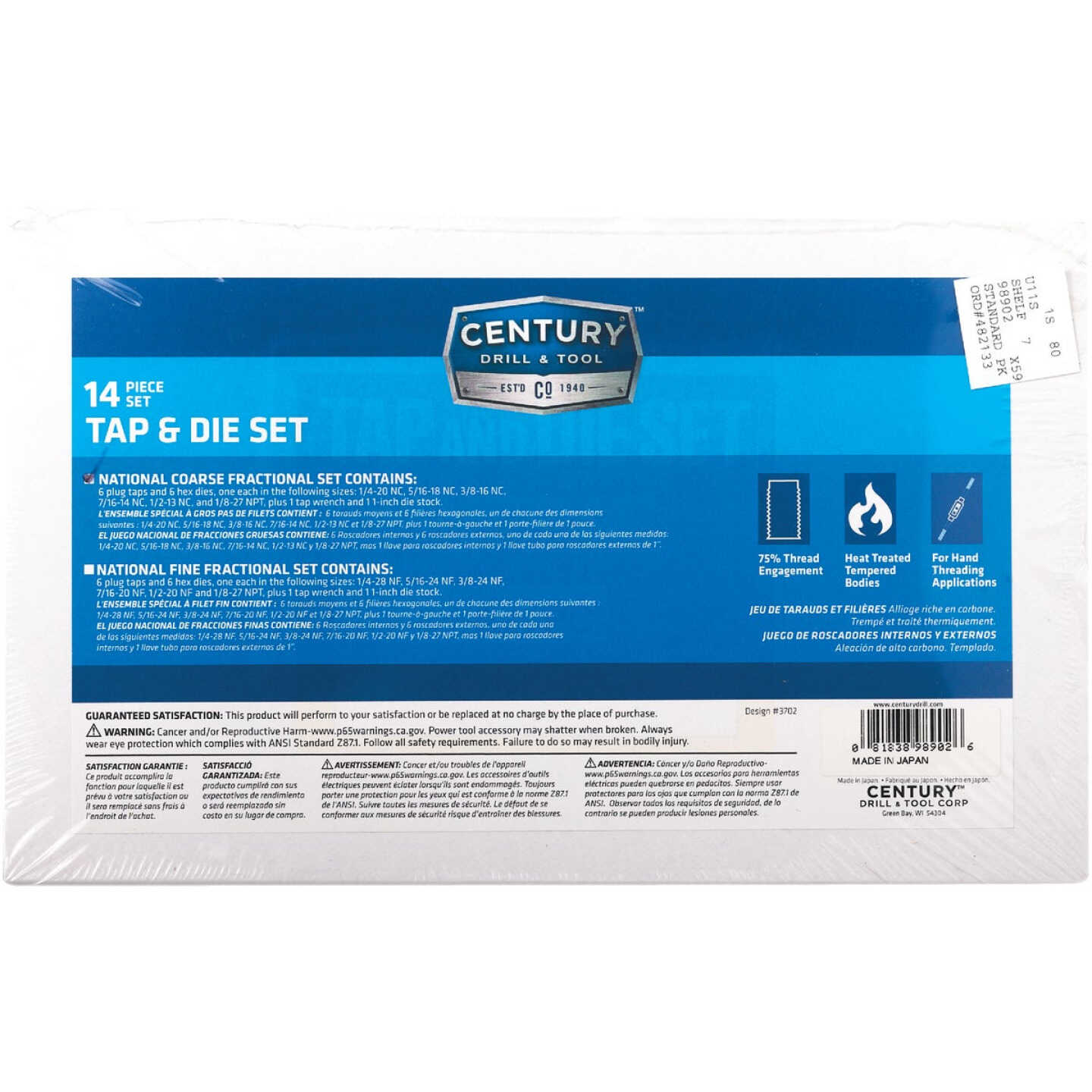 Century Drill & Tool Tap and Die Fractional Set (14-Piece) Image 2