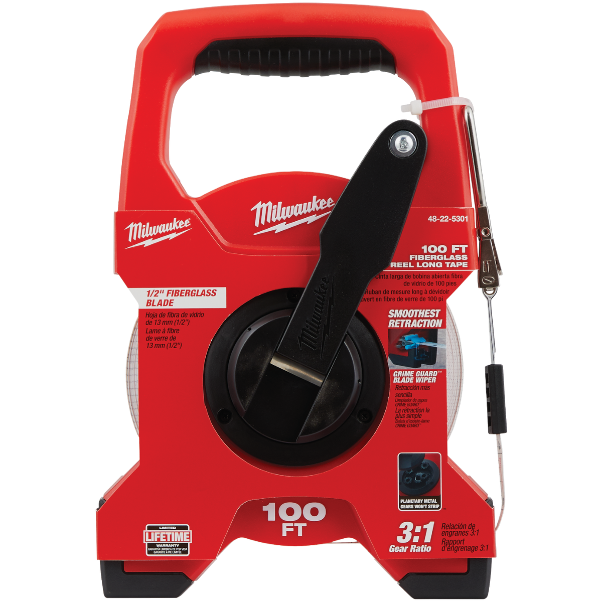 Milwaukee 100 Ft. Fiberglass Open Reel Tape Image 2