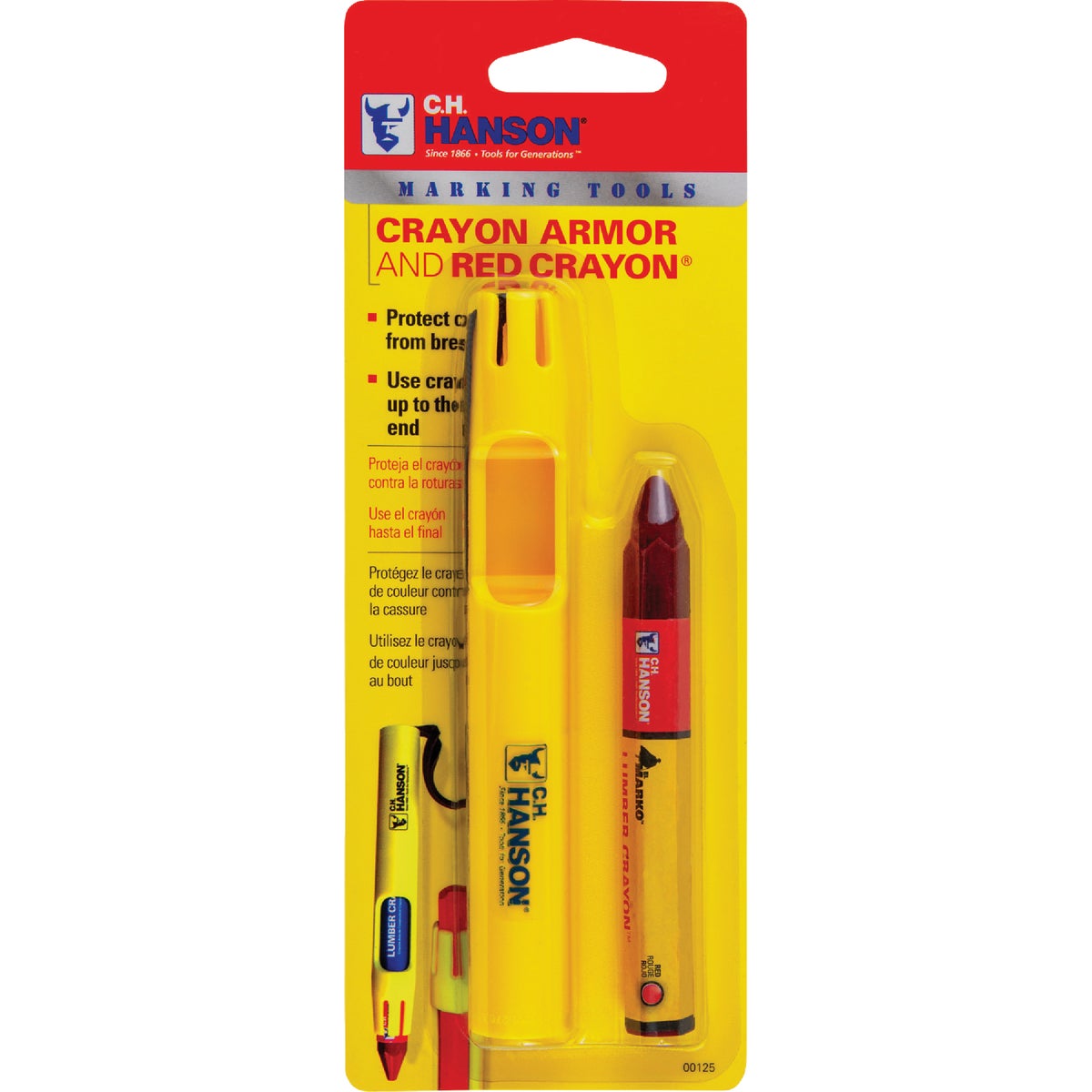 C.H. Hanson Lumber Crayon Holder and Crayon