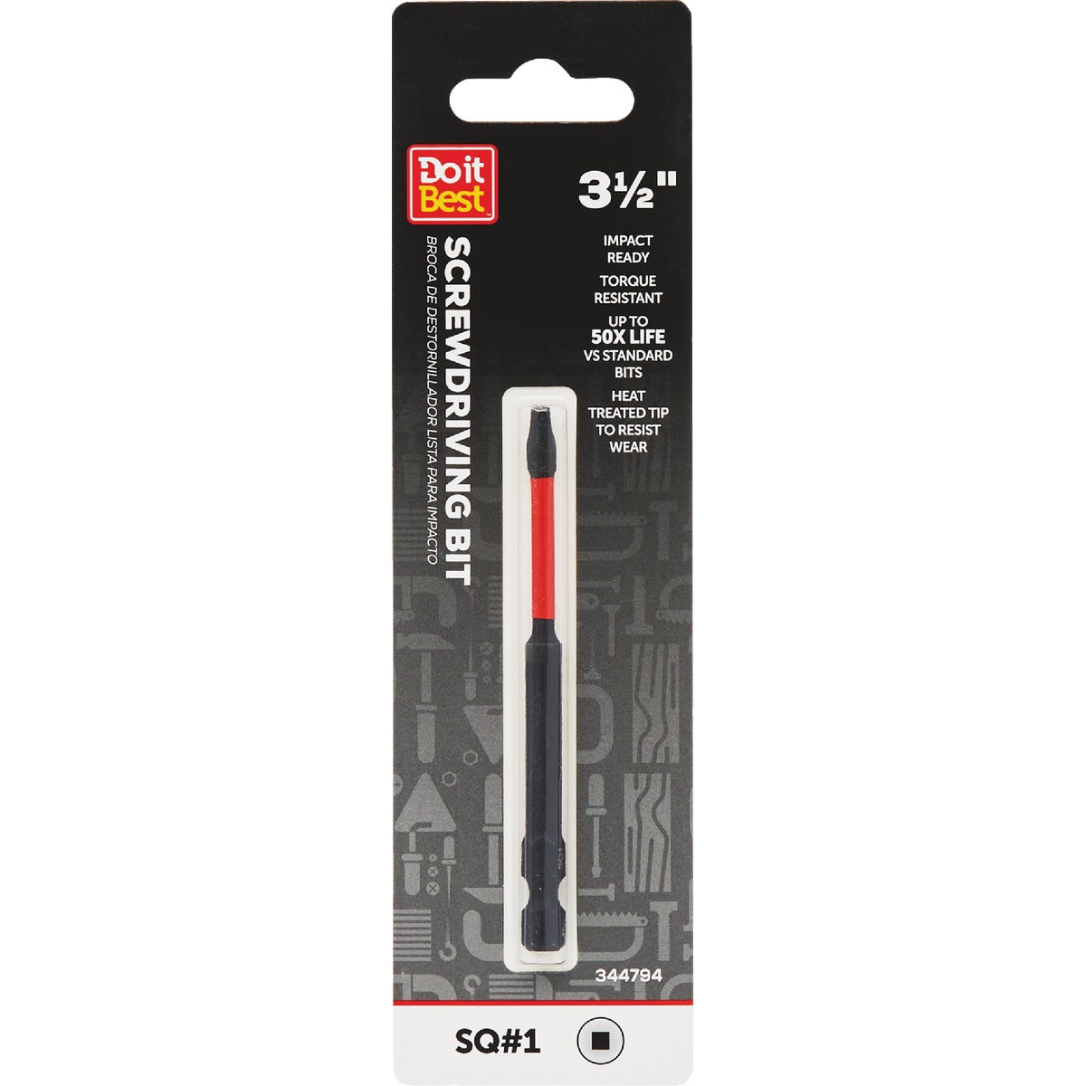 Do it Best 3.5 In. Square #1 Impact Ready Screwdriver Bit Image 1
