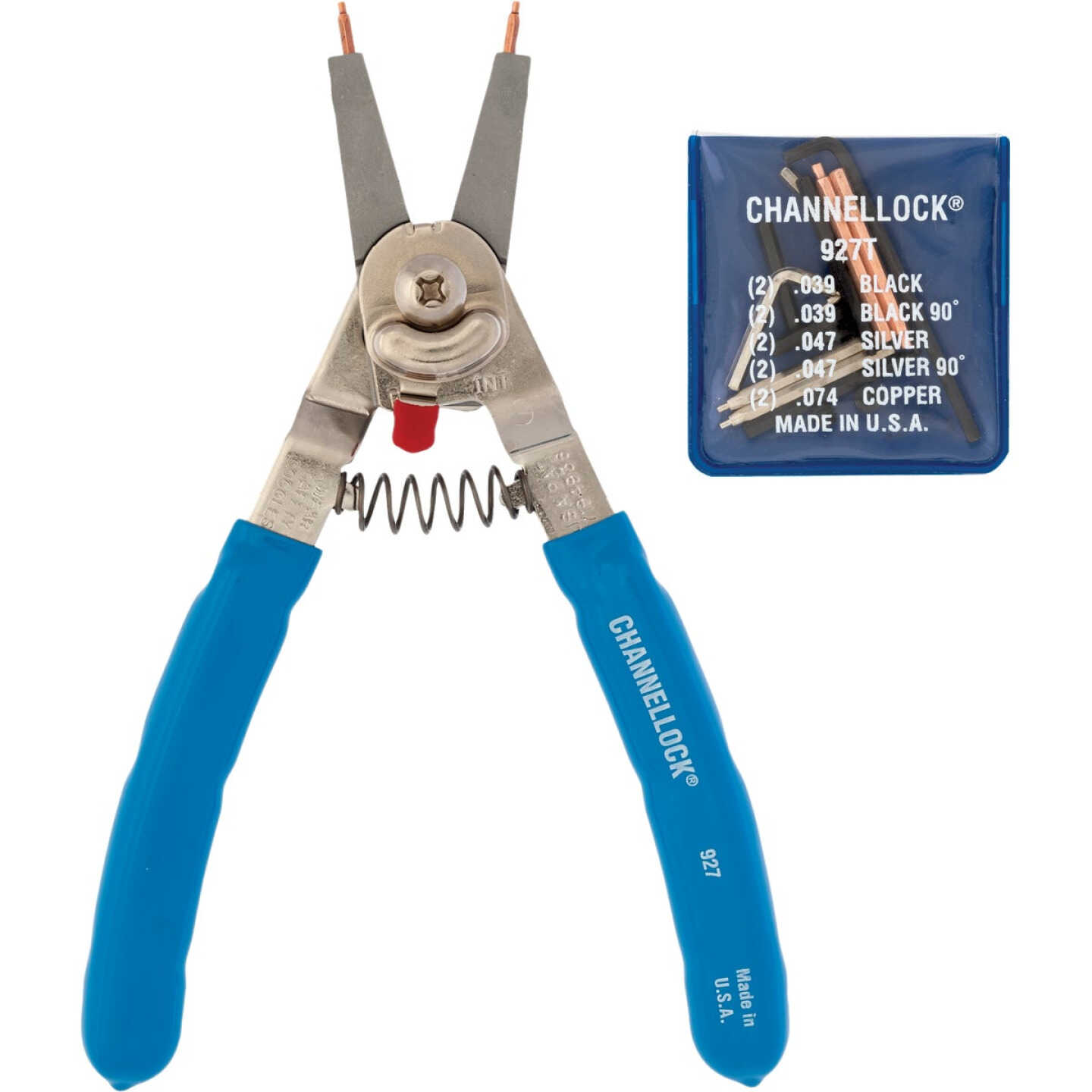 Channellock 8 In. Snap Ring Pliers with Straight Tip/90-Degree Bend Tip Image 1