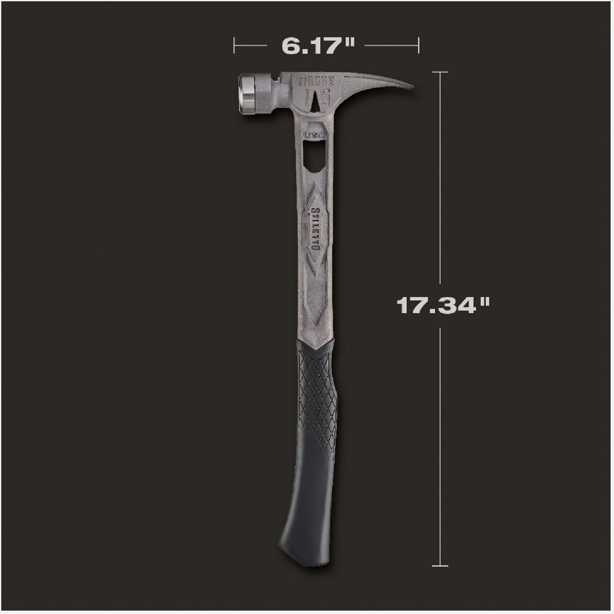 Stiletto TiBone 15 Oz. Smooth-Face Framing Hammer with Curved Titanium Handle Image 3