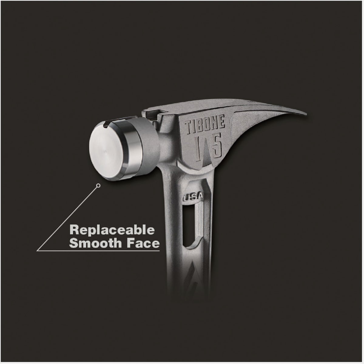 Stiletto TiBone 15 Oz. Smooth-Face Framing Hammer with Curved Titanium Handle Image 4