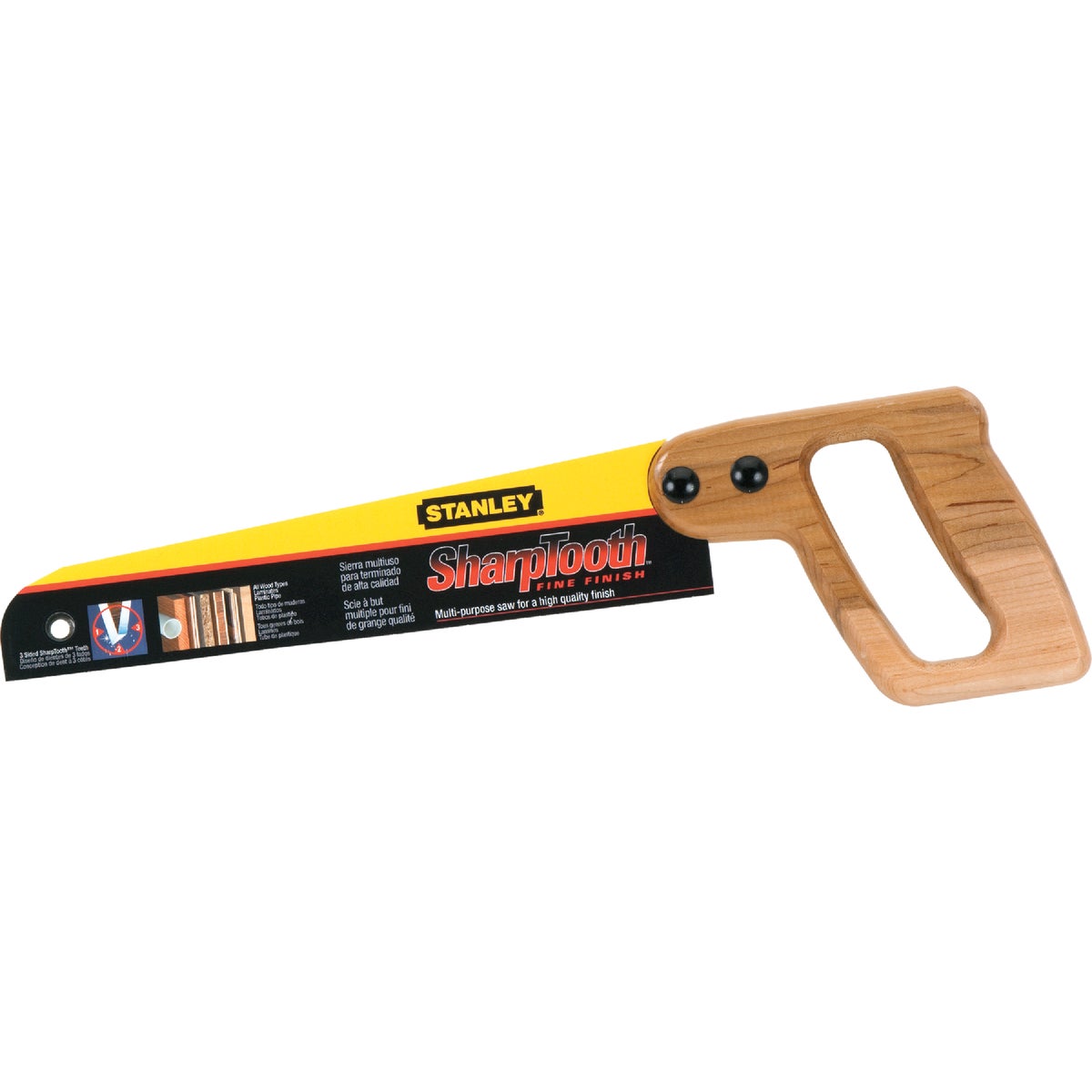 Stanley 10 In. L. Blade 12 PPI Maple Handle Hand Saw Image 2