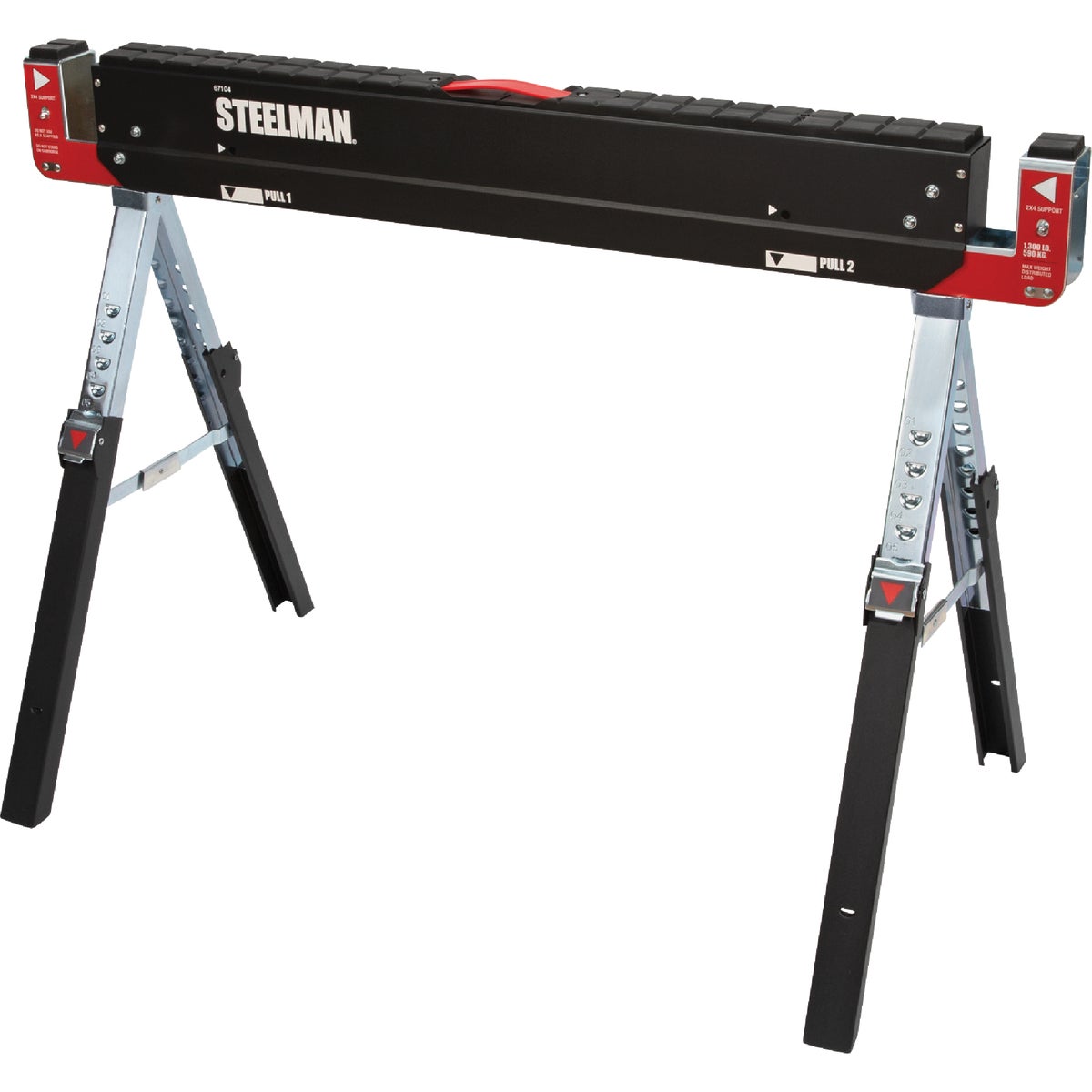 Steelman 42 In. Adjustable Folding Multi-Purpose Sawhorse