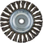 Weiler Vortec 6 In. Twisted, Coarse to 1/2 In. Bench Grinder Wire Wheel Image 1