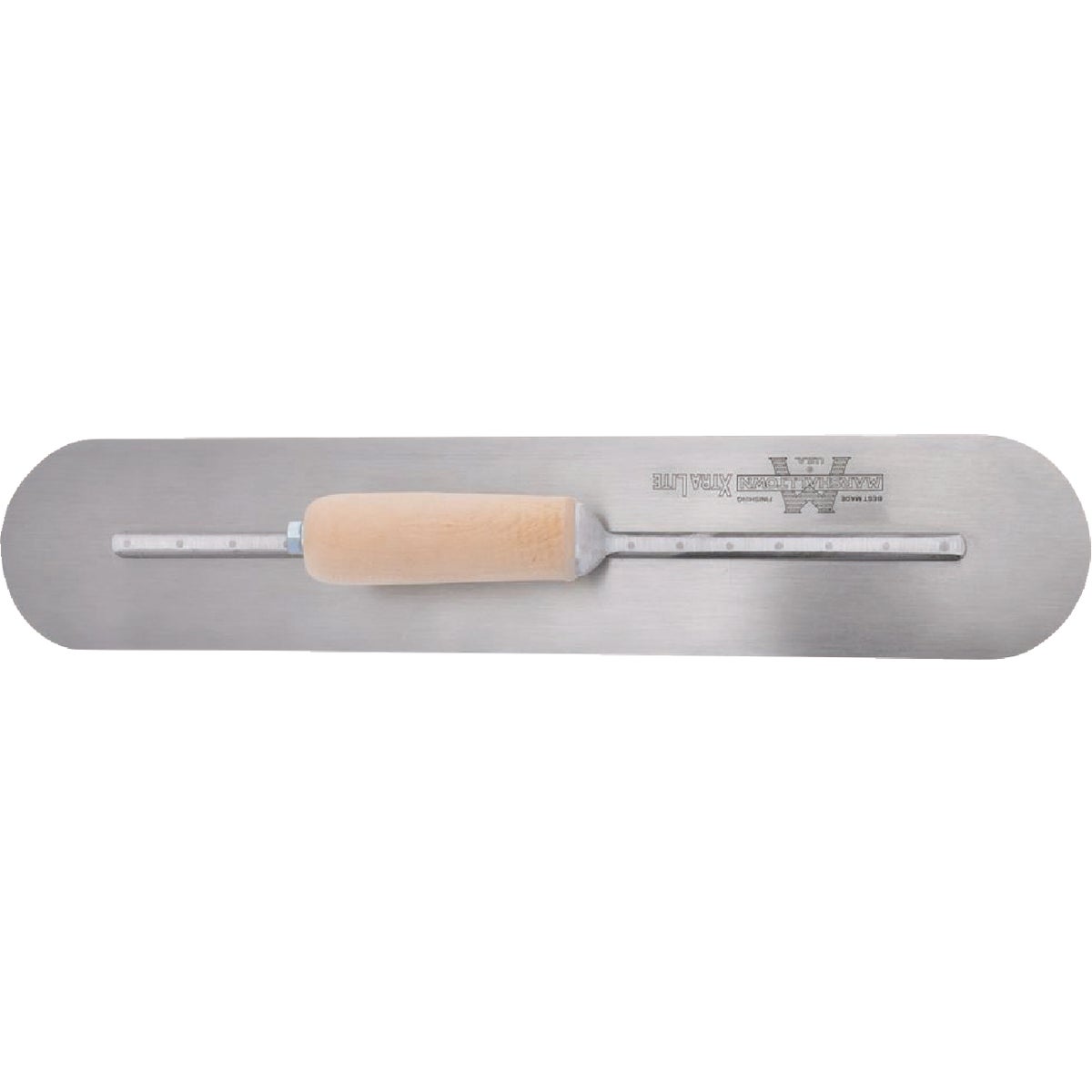 Marshalltown 4 In. x 20 In. High Carbon Steel Fully Rounded Finishing Trowel Image 3
