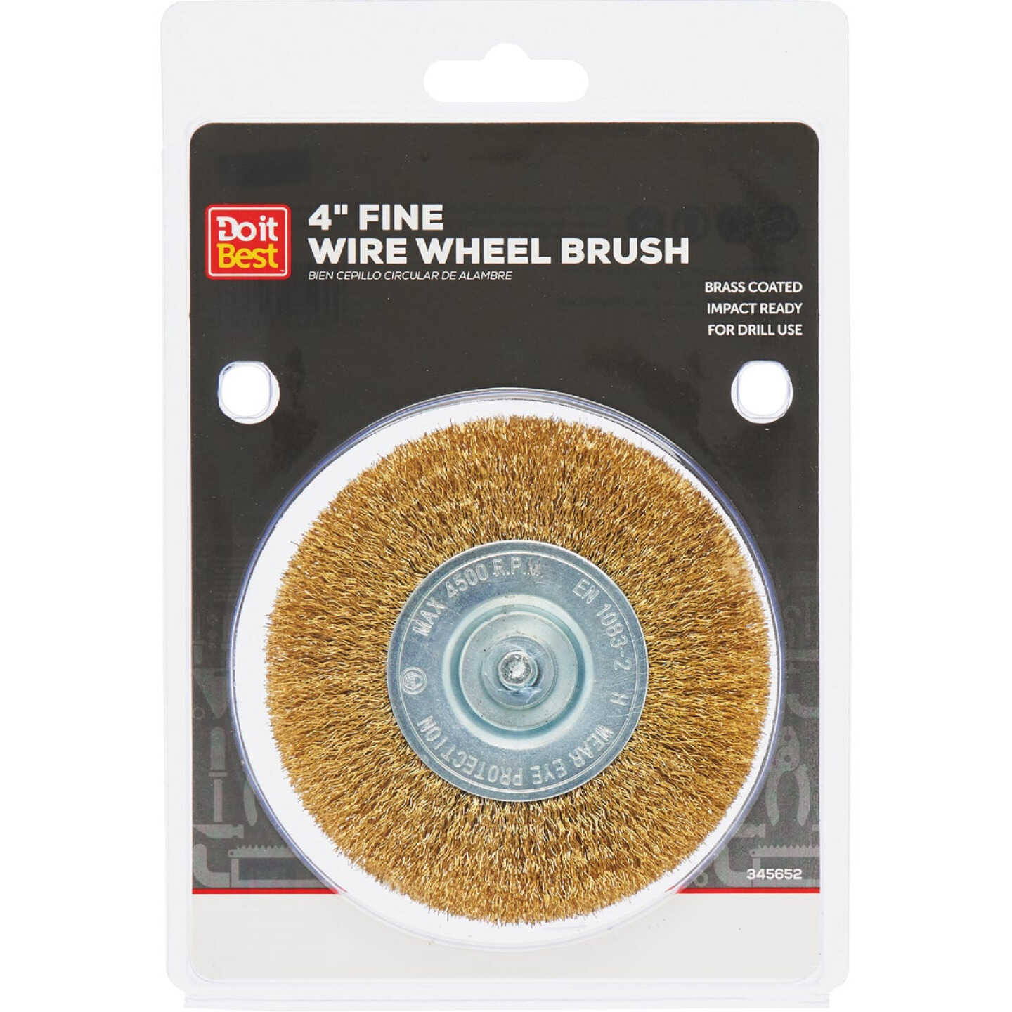 Do it Best 4 In. Mounted, Fine Drill-Mounted Wire Wheel Image 1