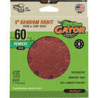 Gator 5 In. 8-Hole 60-Grit Hook & Loop Sanding Disc (15-Pack) Image 1
