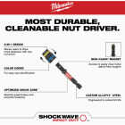 Milwaukee SHOCKWAVE QUIK-CLEAR 2-in-1 5/16 In. & 3/8 In. x 2-1/2 In. Impact Duty Magnetic Nut Driver Image 4