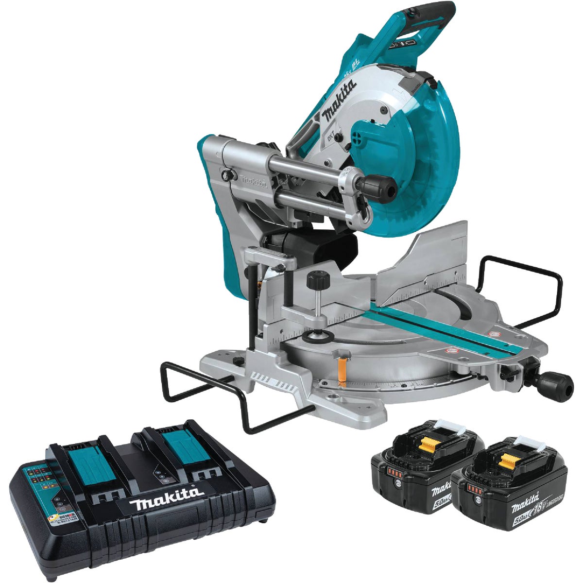 Makita 18V LXT Lithium-Ion Brushless 10 In. Dual-Bevel Sliding Compound Cordless Miter Saw Kit with Laser