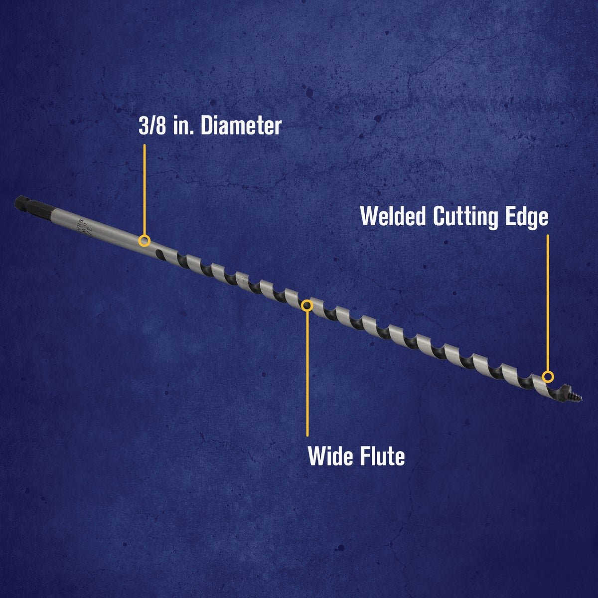 Irwin WeldTec 3/8 In. x 17 In. Quick Change Ship Auger Bit Image 3