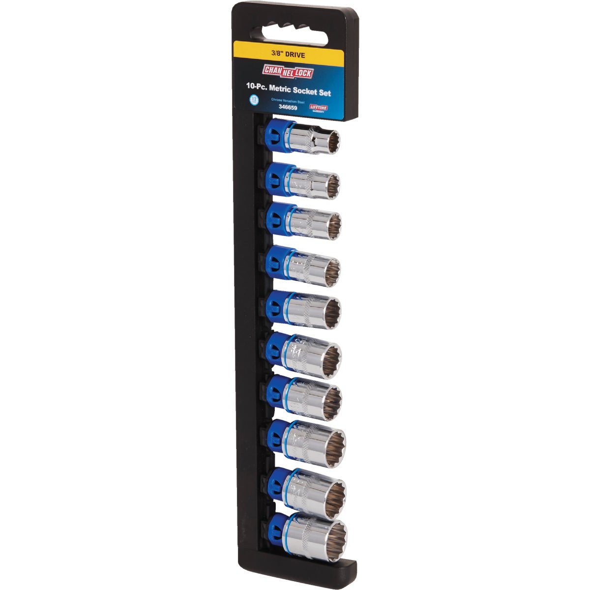 Channellock Metric 3/8 In. Drive 12-Point Shallow Socket Set (10-Piece) Image 8