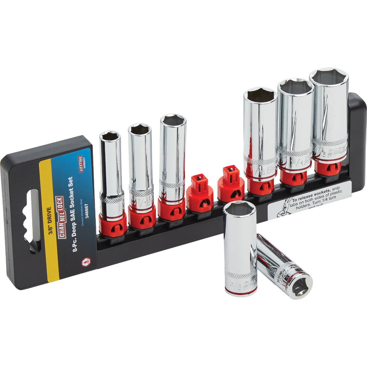 Channellock SAE 3/8 In. Drive 6-Point Deep Socket Set (8-Piece) Image 9