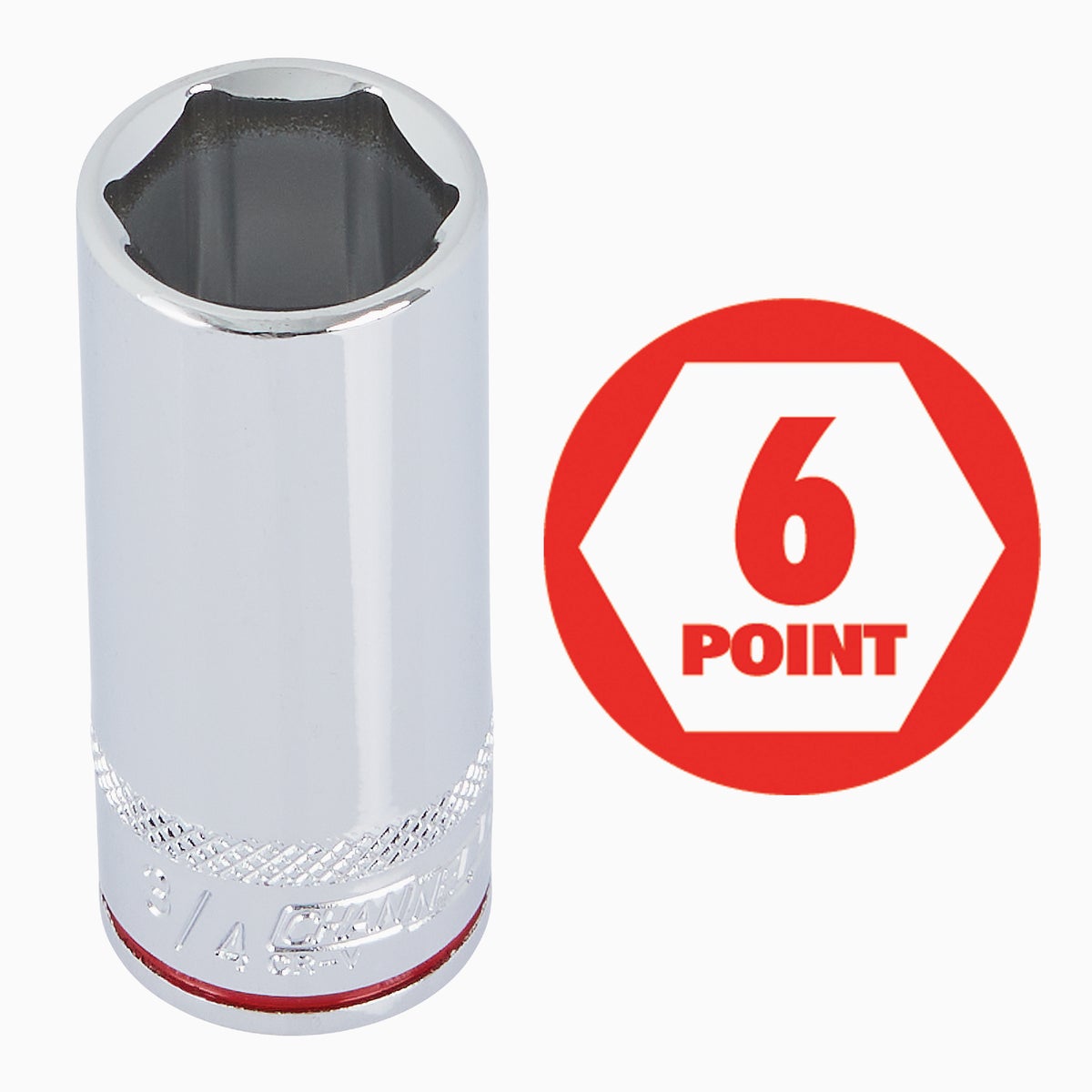 Channellock SAE 3/8 In. Drive 6-Point Deep Socket Set (8-Piece) Image 2